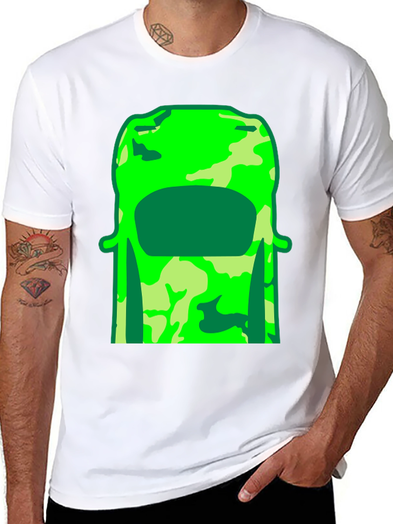 Green Camo Car T-Shirt