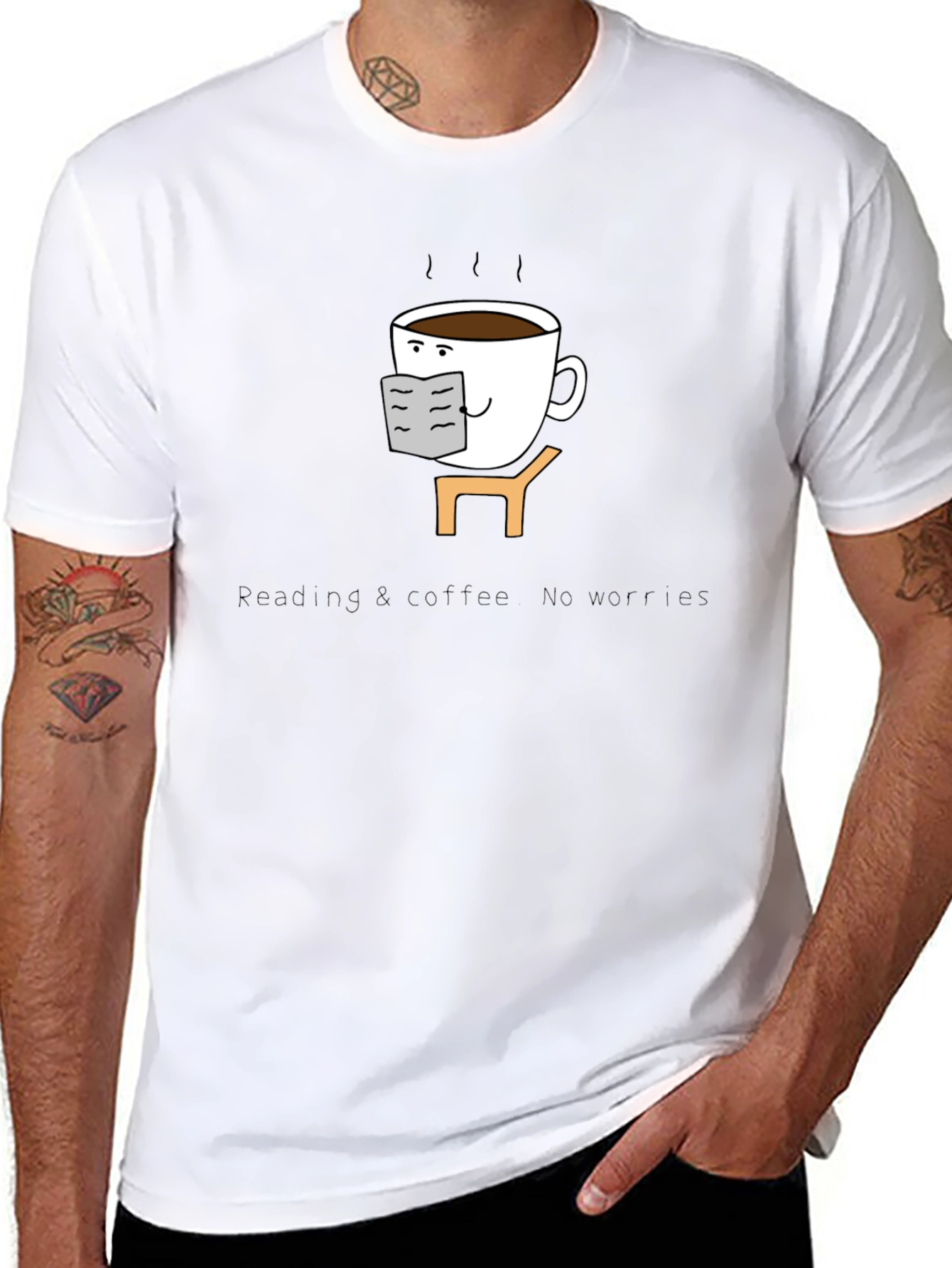 Reading Coffee T-Shirt - Book Lover Tee