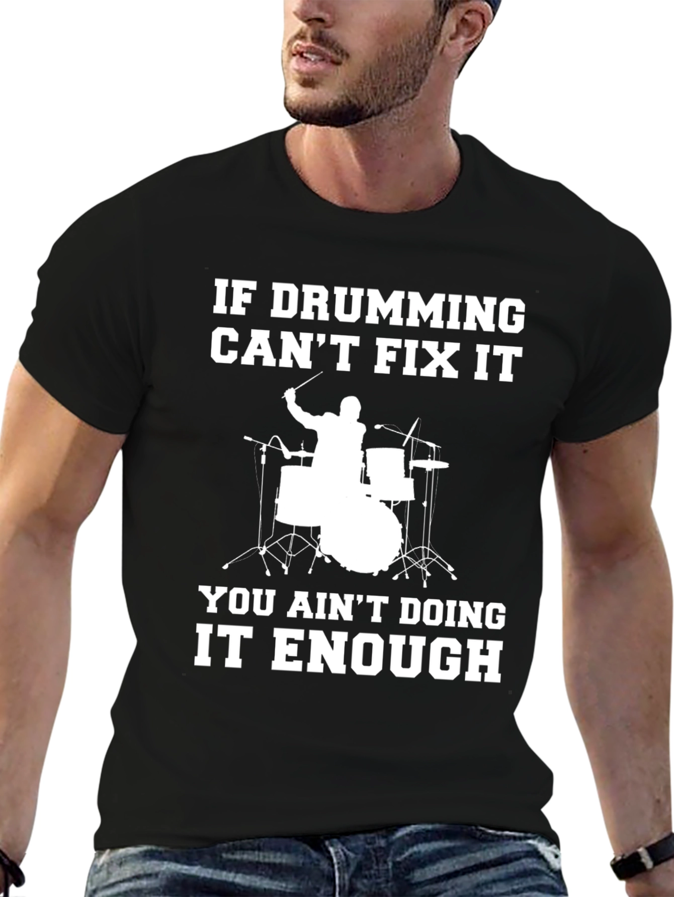 Drumming Fixes Everything Graphic Tee
