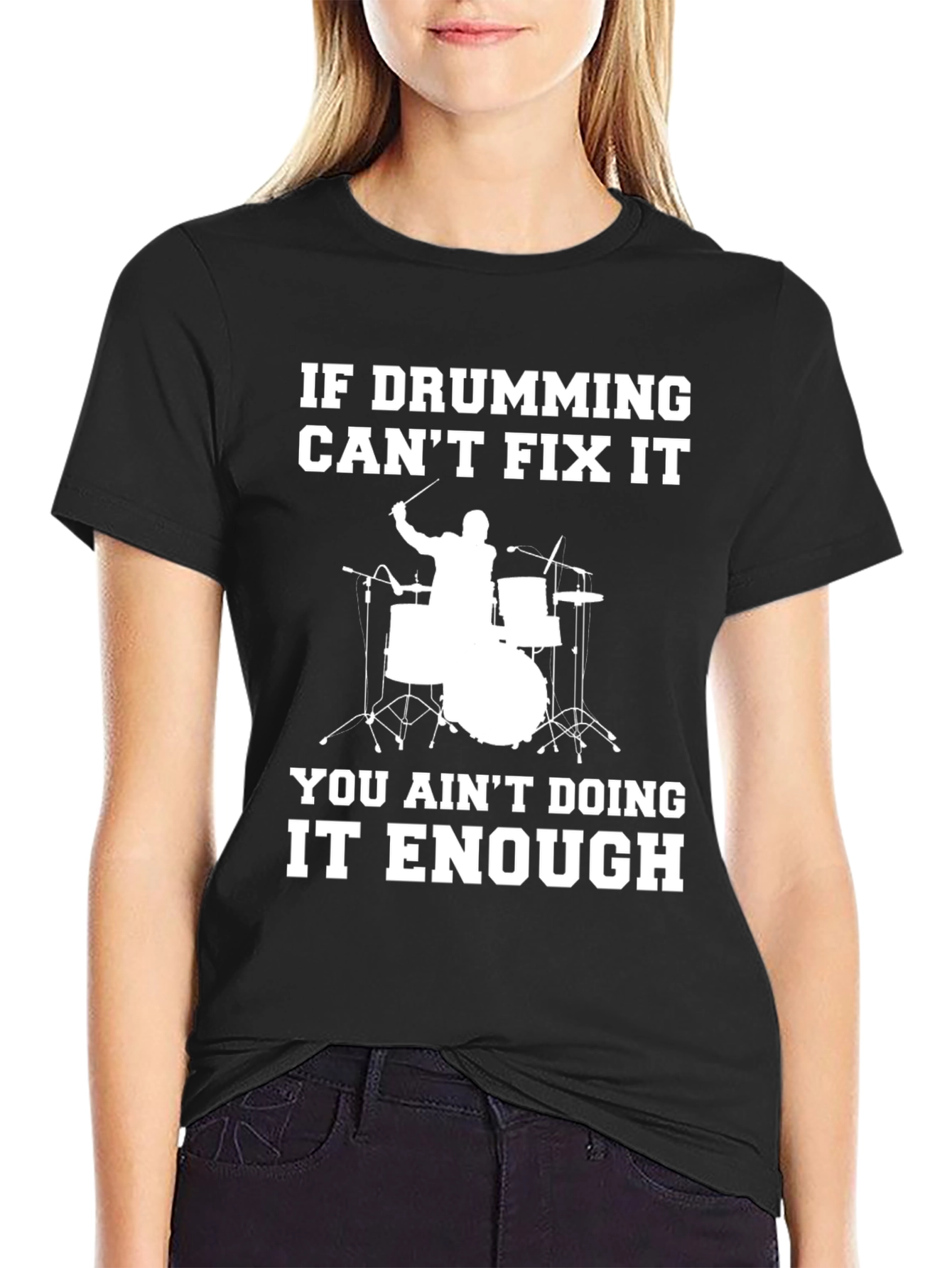 Drumming Fixes Everything Graphic Tee