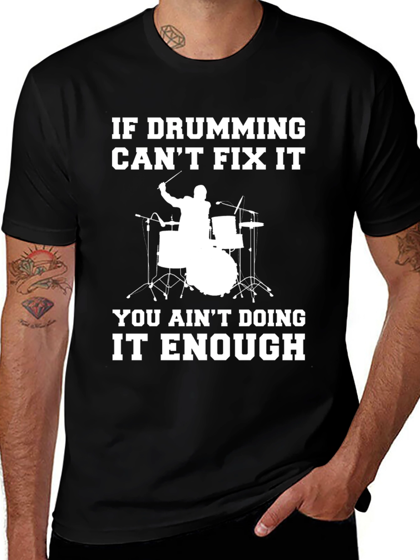 Drumming Fixes Everything Graphic Tee