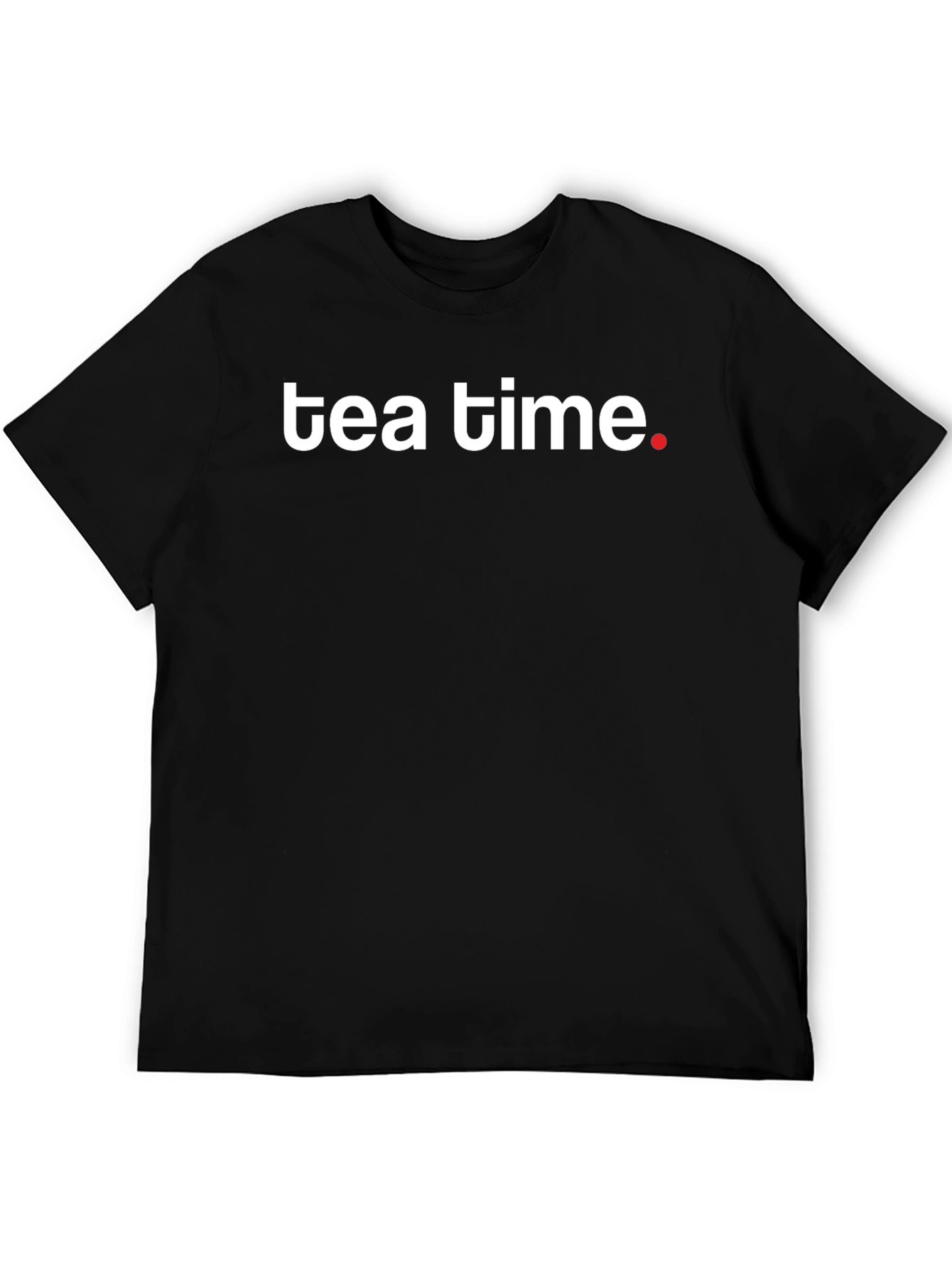 Tea Time Black T-Shirt - Stylish Casual Tee