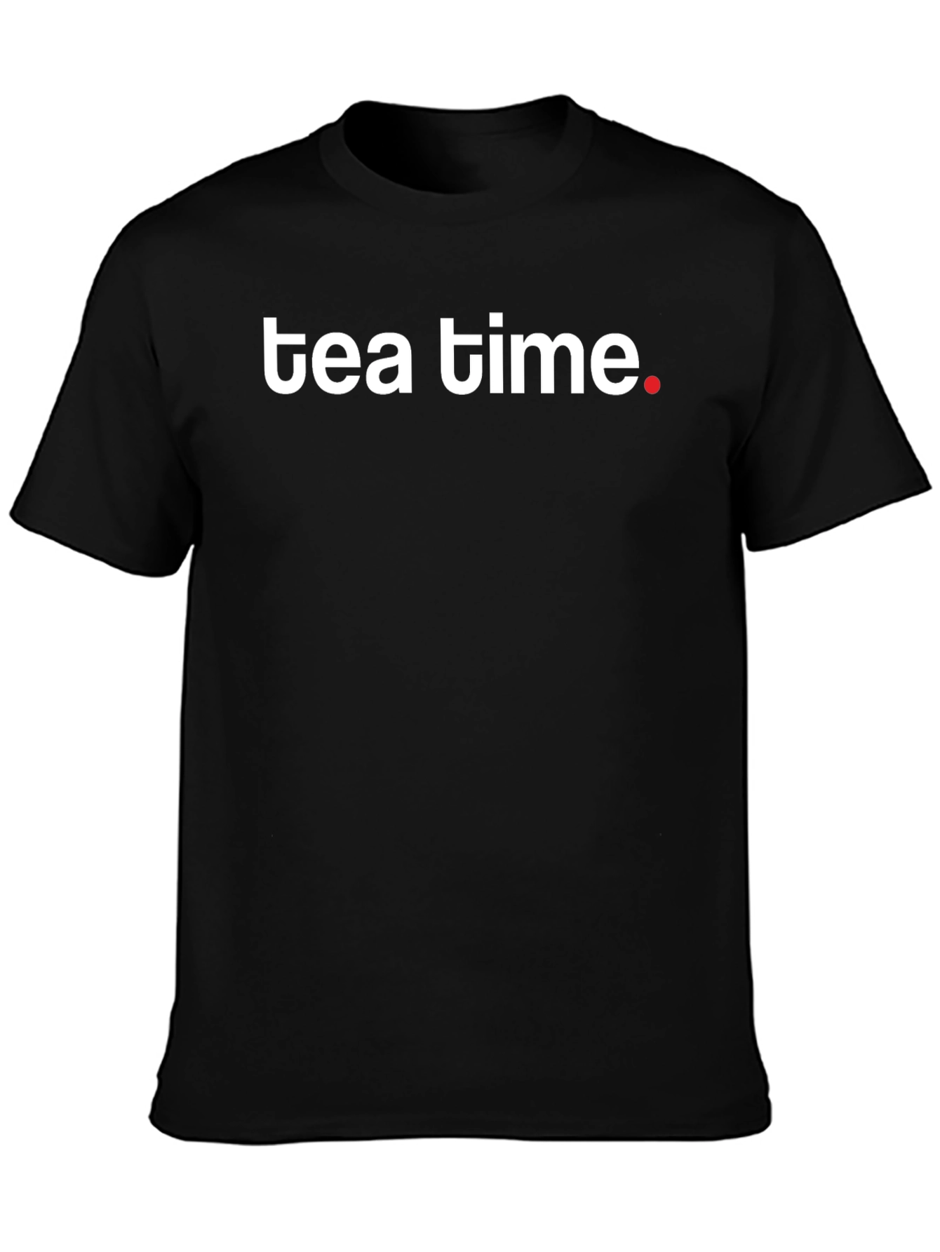 Tea Time Black T-Shirt - Stylish Casual Tee