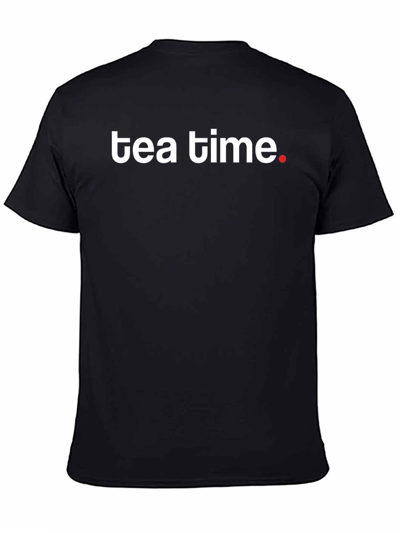 Tea Time Black T-Shirt - Stylish Casual Tee