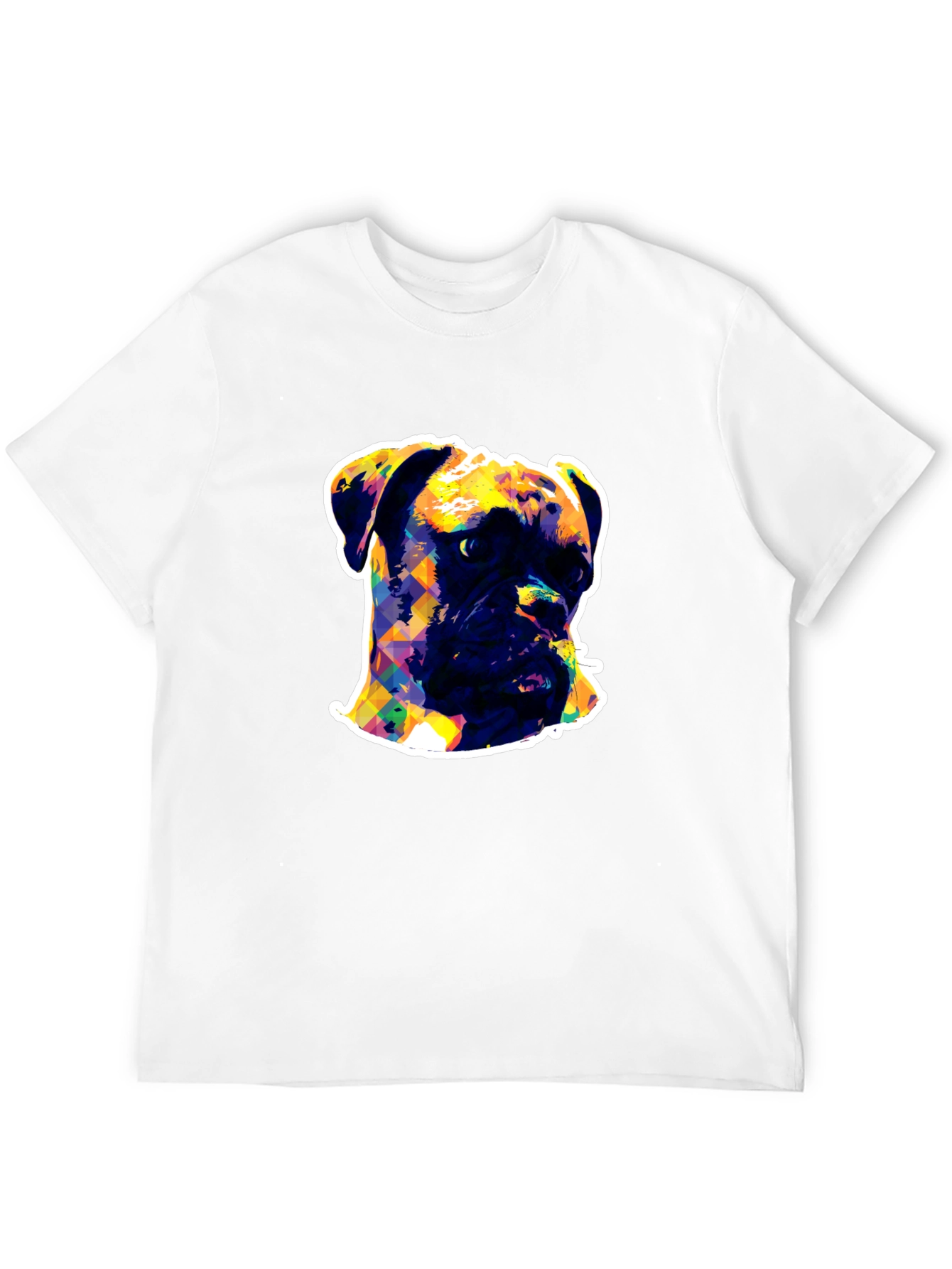 Boxer Dog Pop Art Black T-Shirt