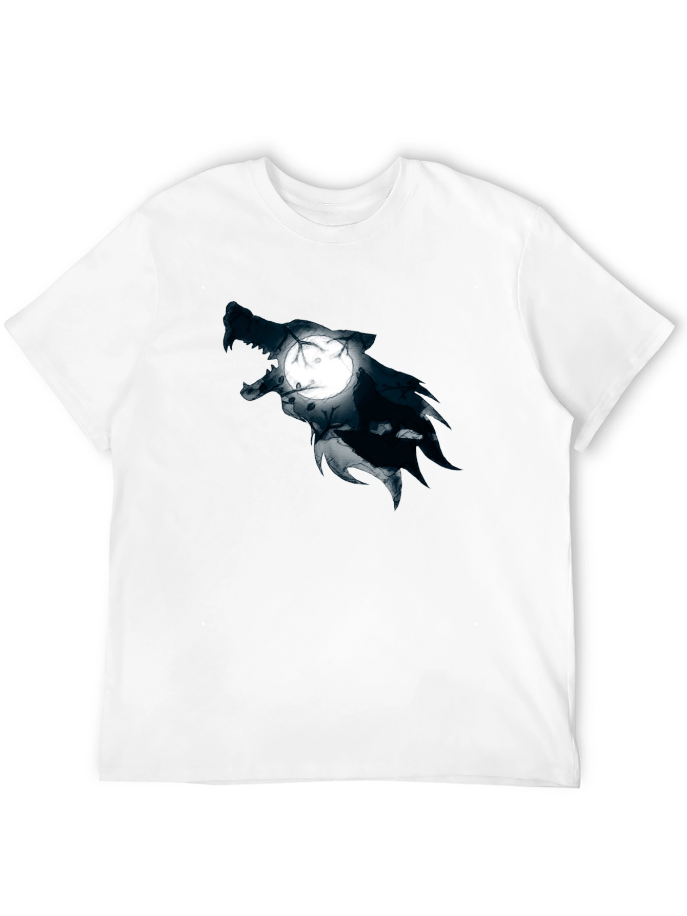 Wolf Moon Graphic Black T-Shirt