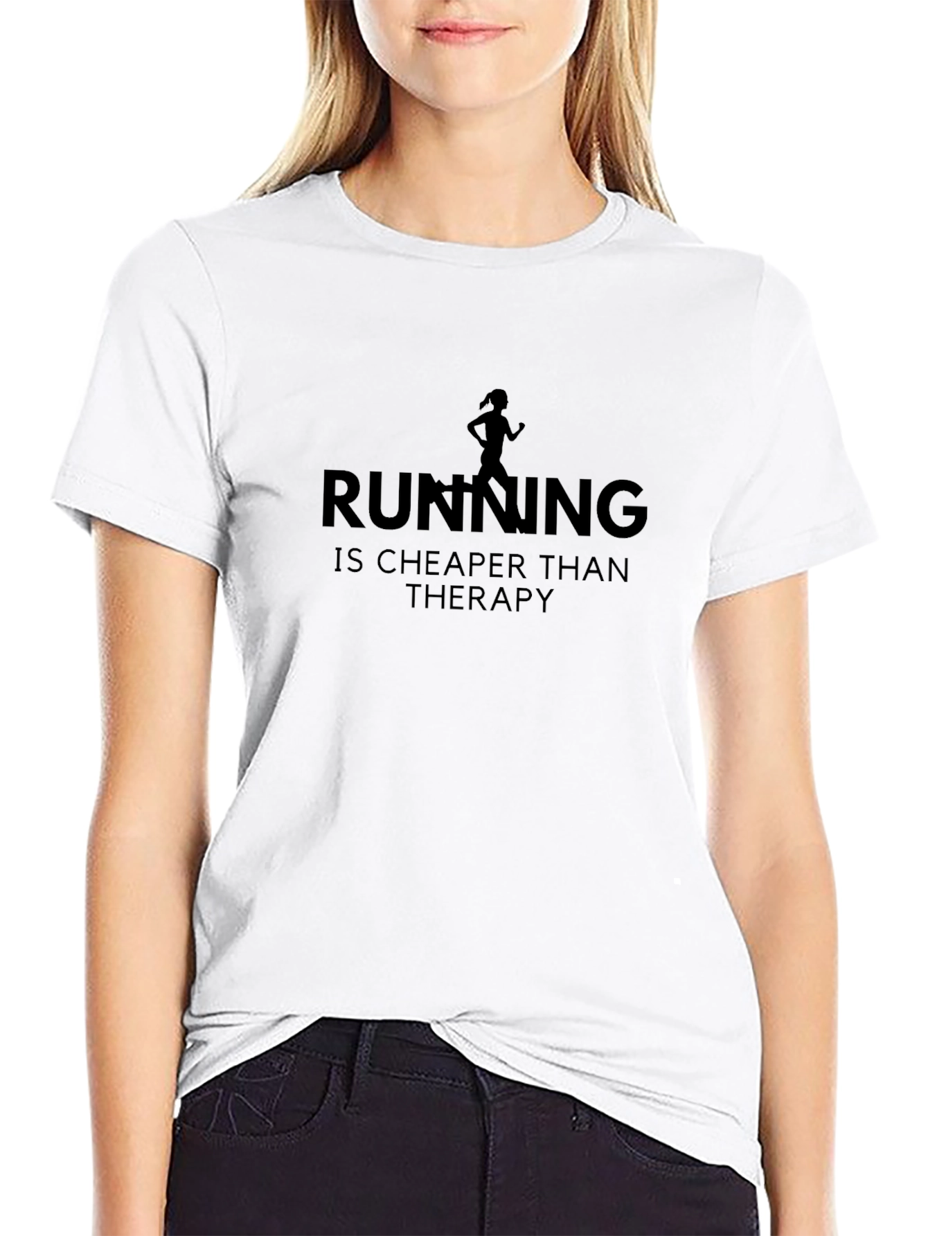 Running is Cheaper Than Therapy Graphic Tee