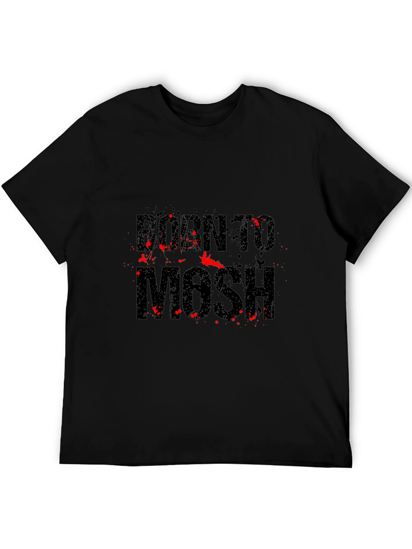 Born To Mosh Black Graphic Tee