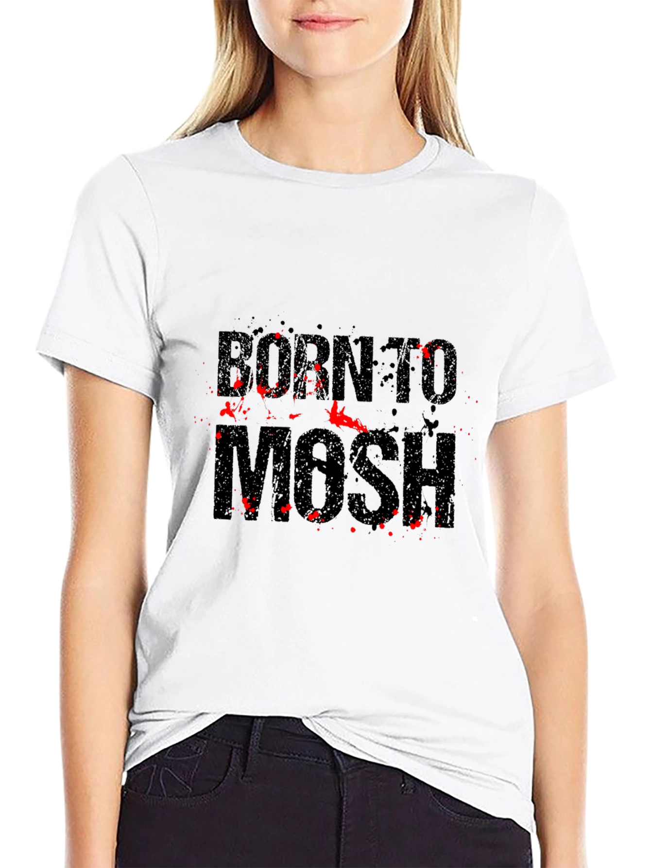 Born To Mosh Black Graphic Tee