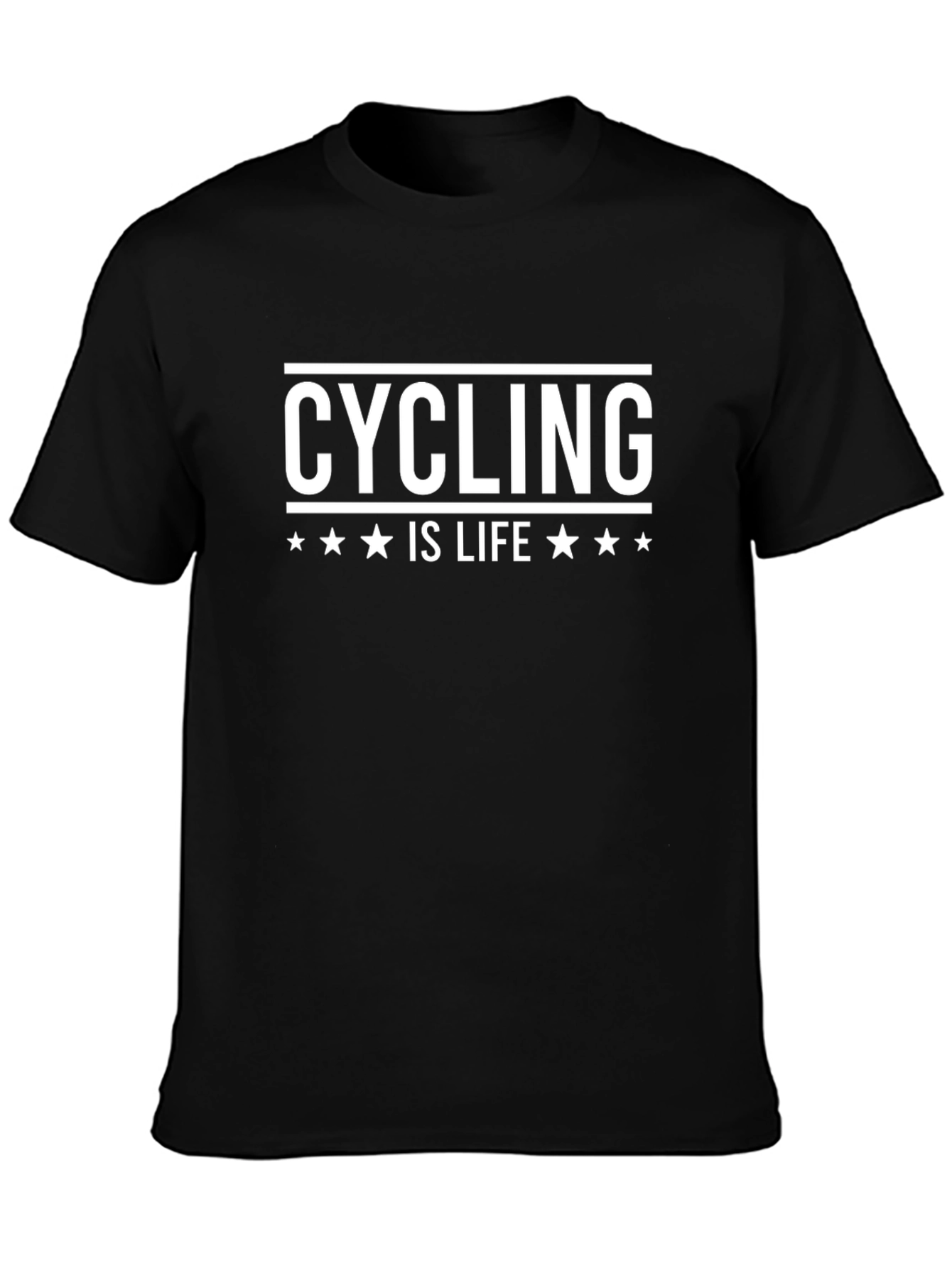 Cycling Is Life Graphic Tee - Black Cotton T-Shirt