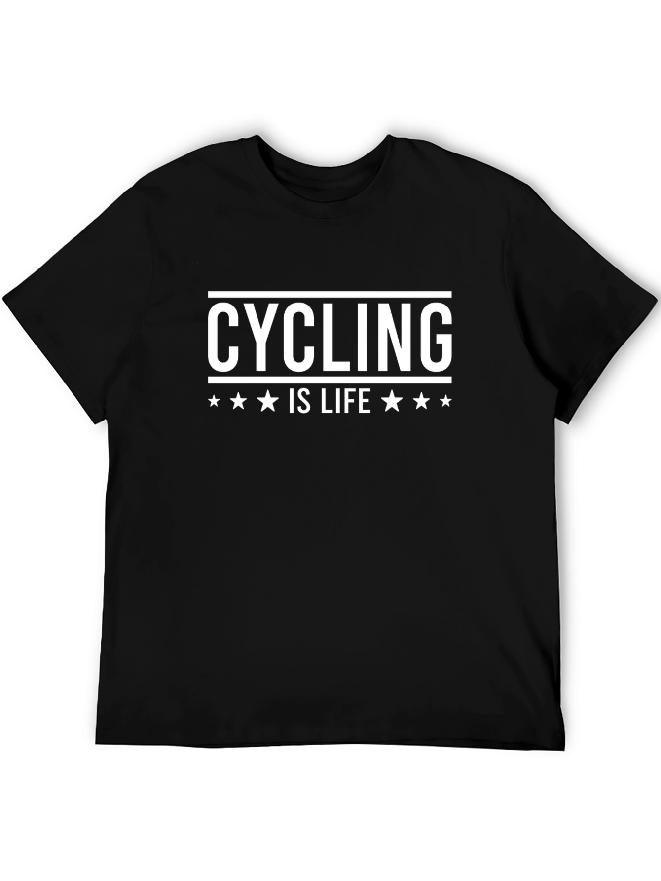 Cycling Is Life Graphic Tee - Black Cotton T-Shirt