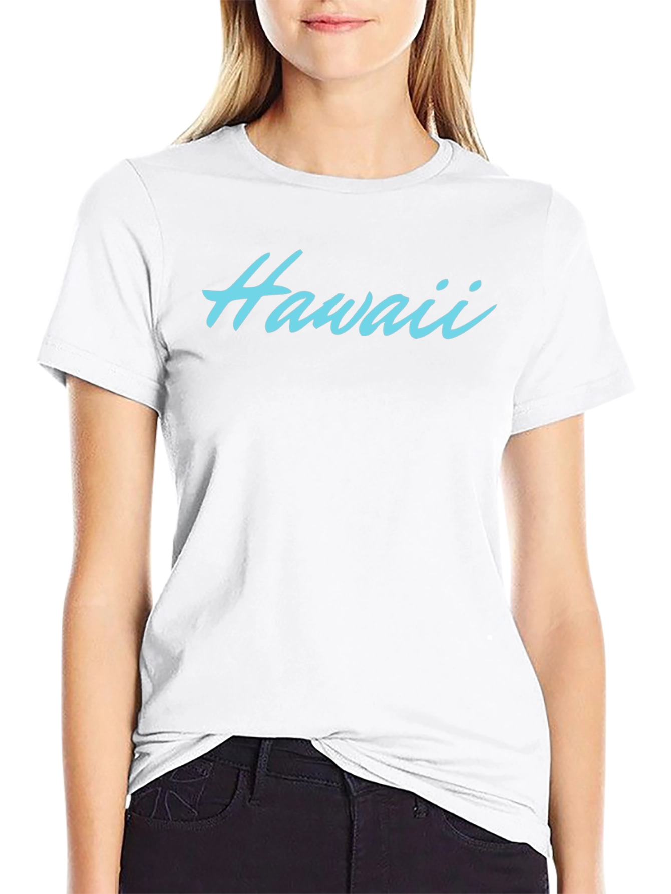 Mens Black Hawaii Graphic Tee