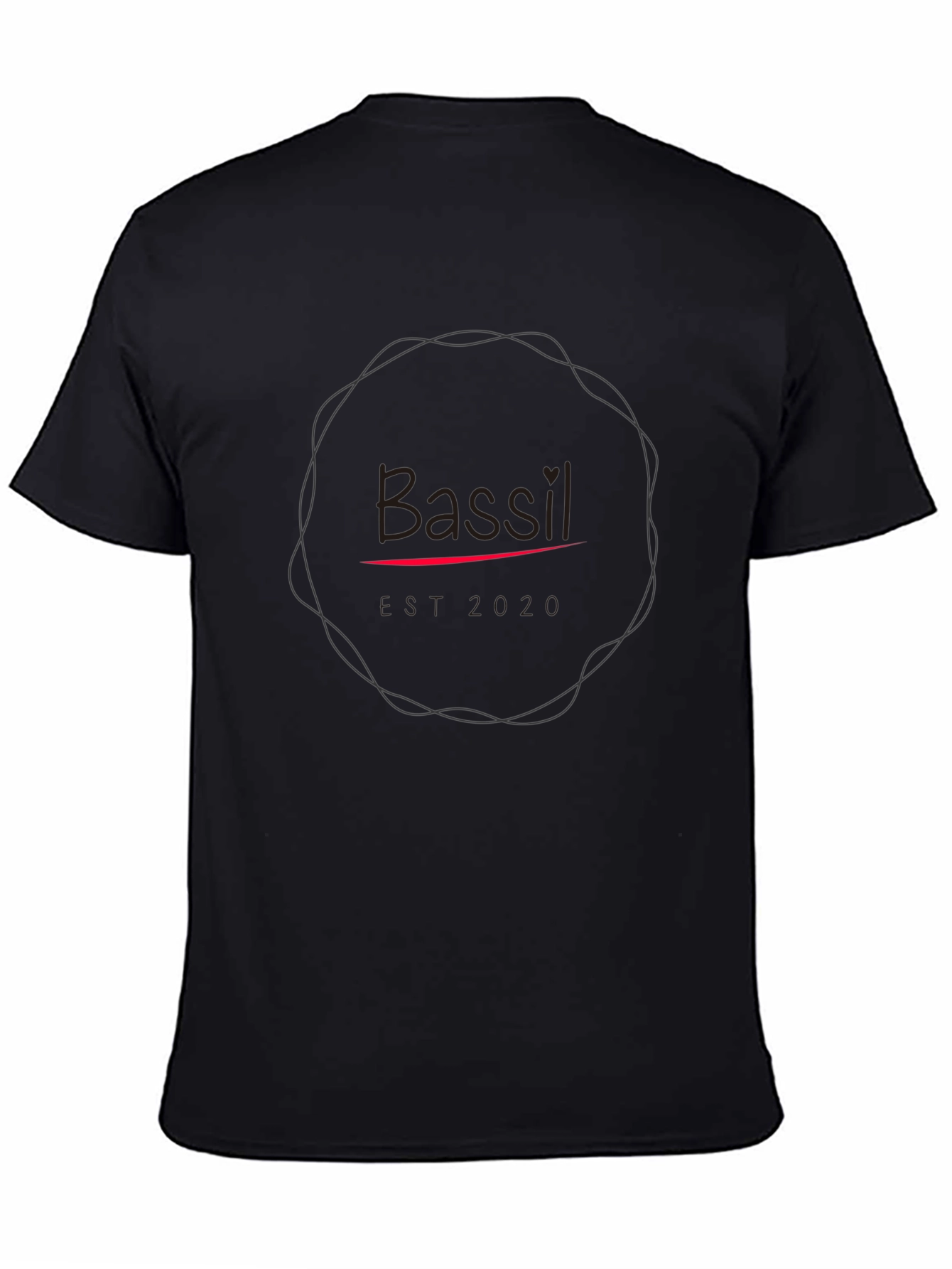 Bassil Graphic Print Mens Black T-Shirt