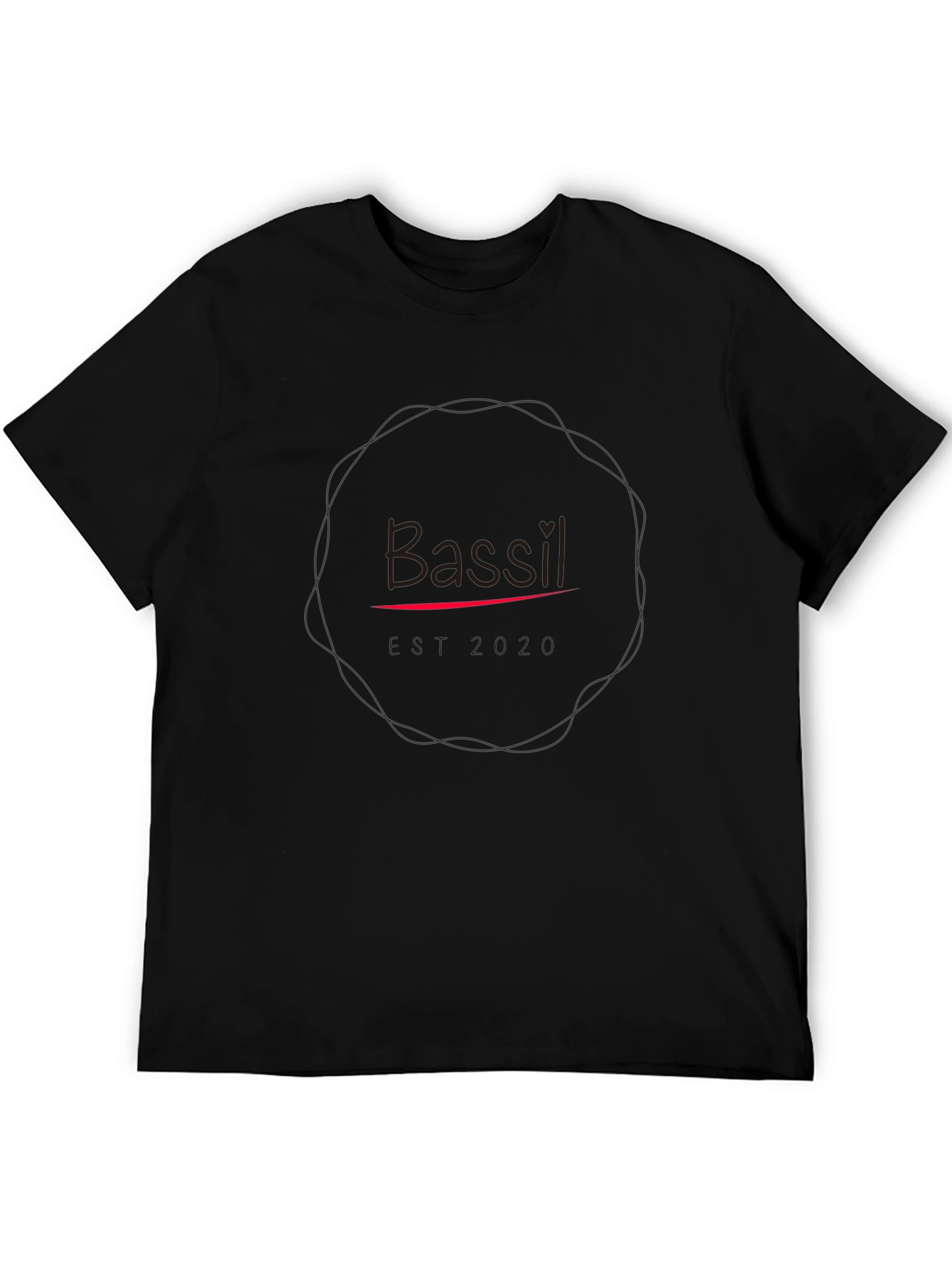 Bassil Graphic Print Mens Black T-Shirt