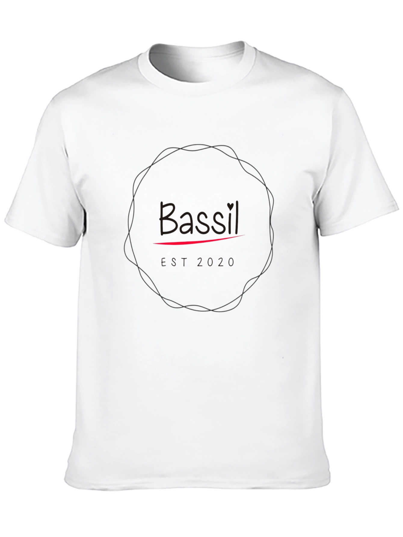 Bassil Graphic Print Mens Black T-Shirt