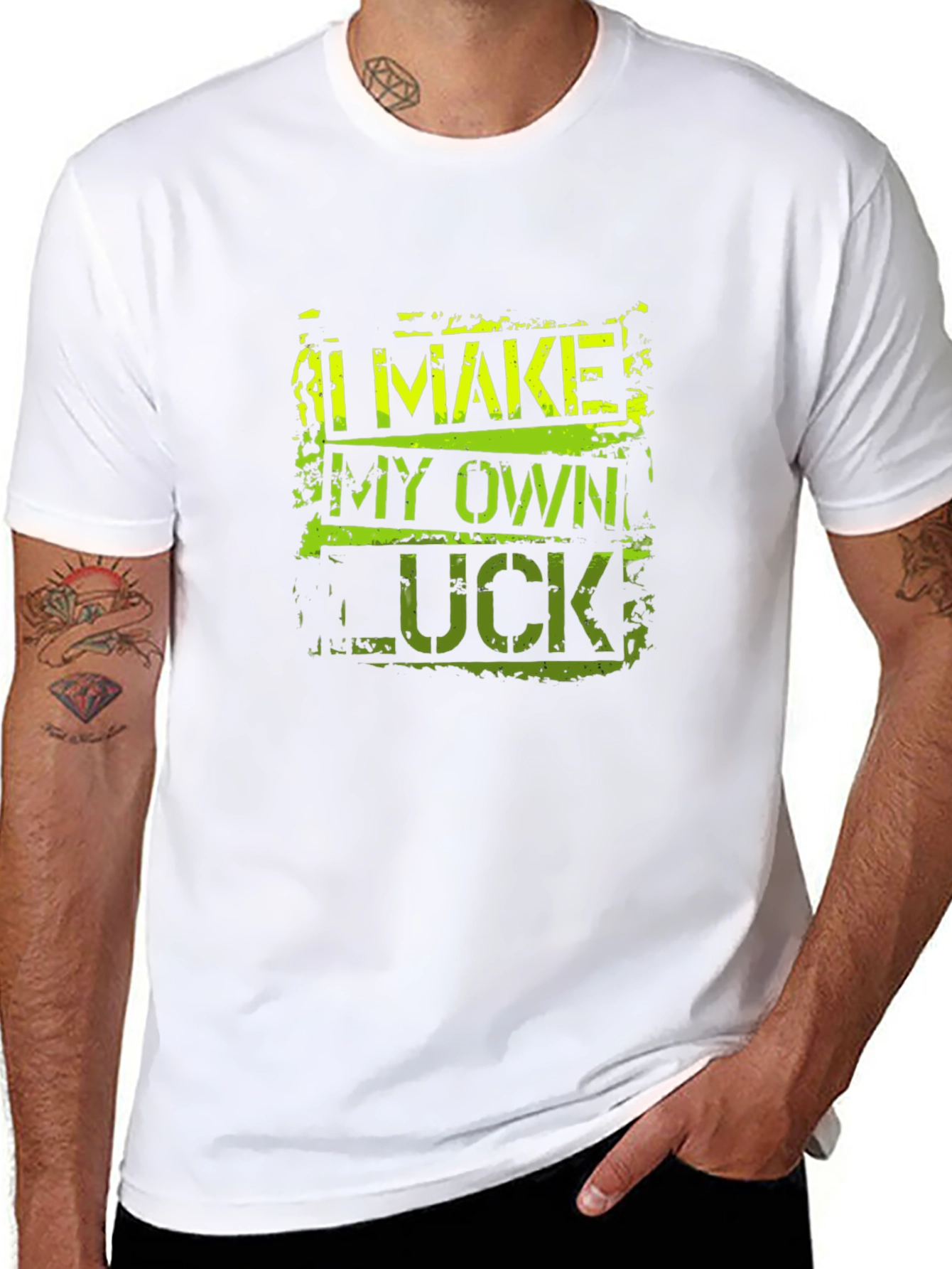 I Make My Own Luck Black Graphic Tee