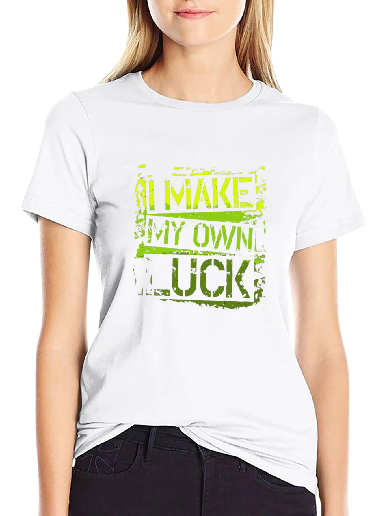 I Make My Own Luck Black Graphic Tee