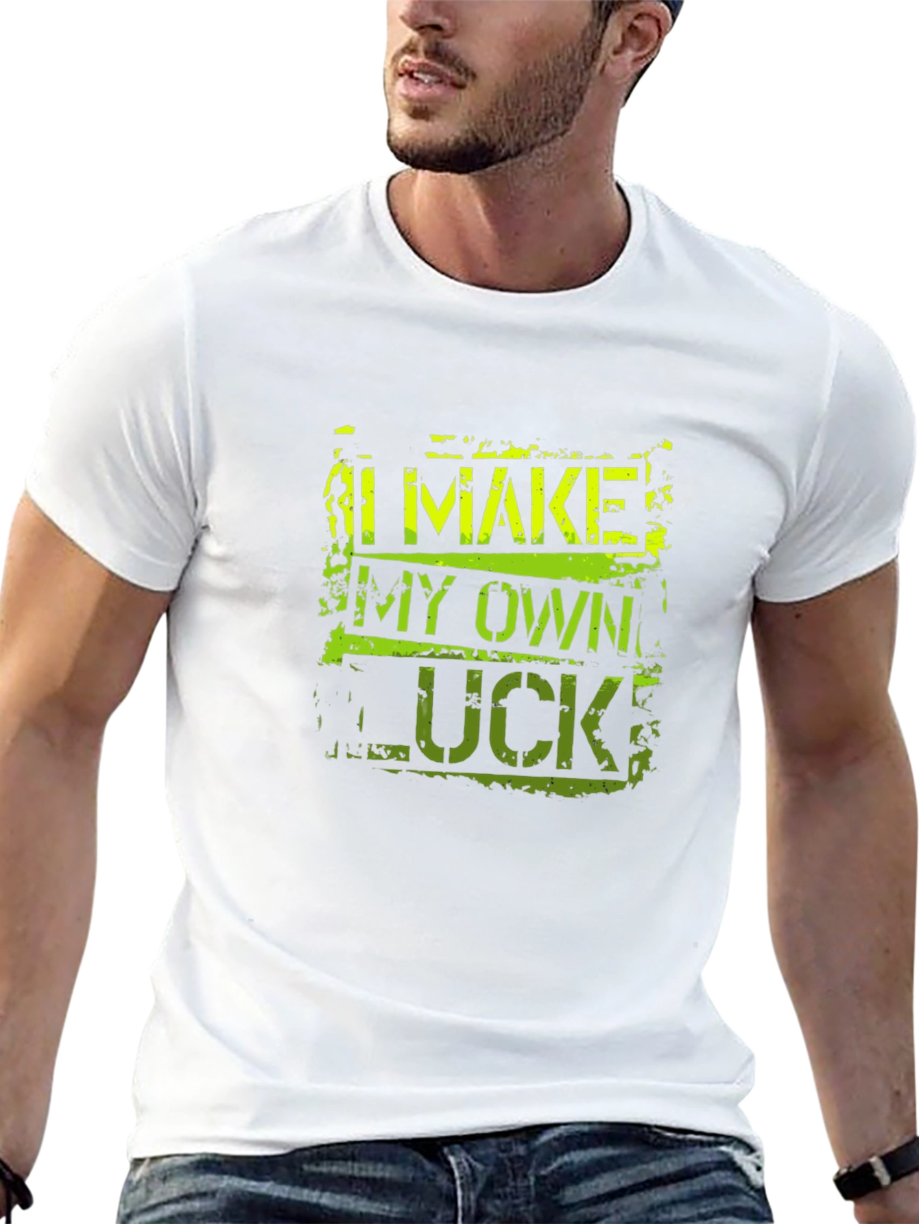I Make My Own Luck Black Graphic Tee