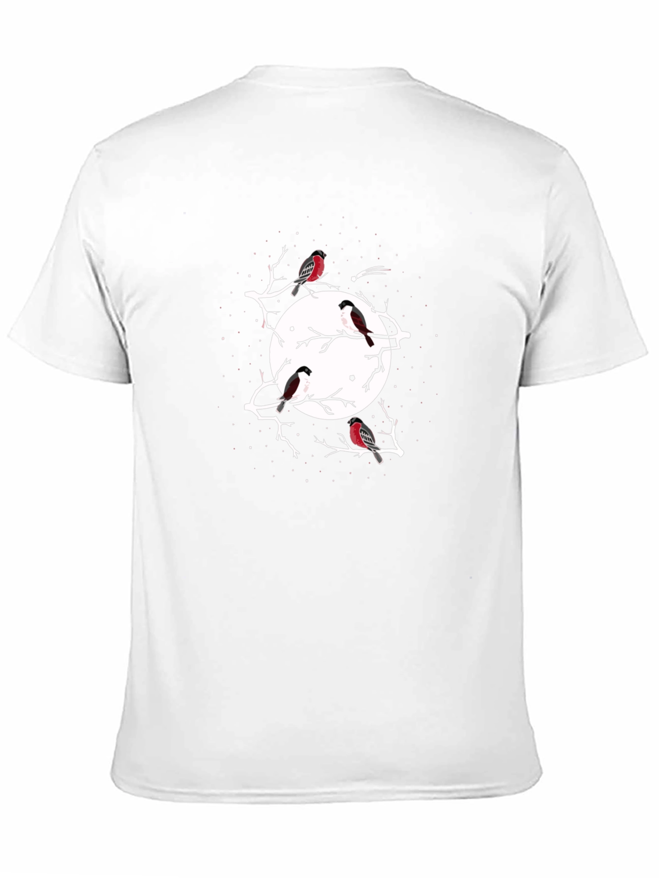 Birds and Moon Black Tee