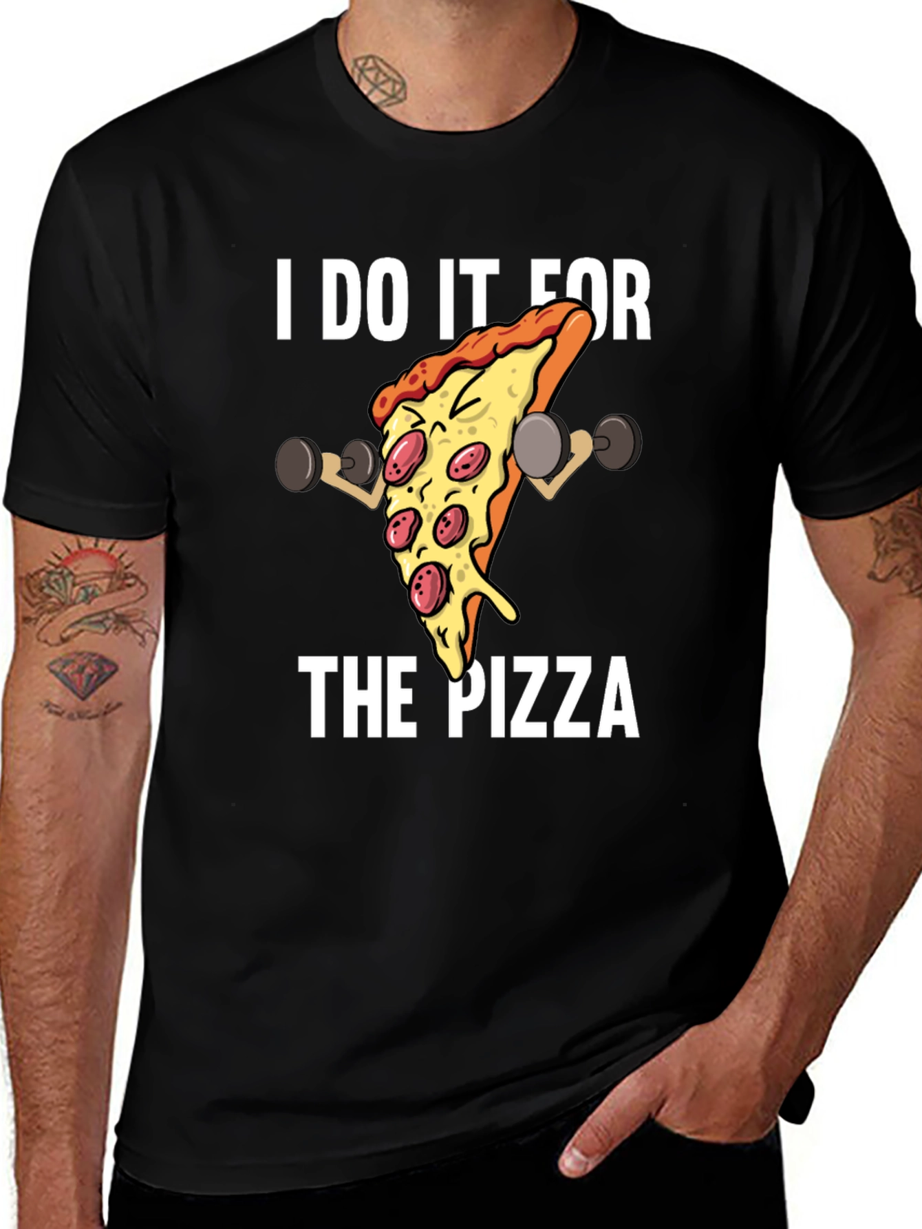 I Do It For The Pizza Graphic T-Shirt