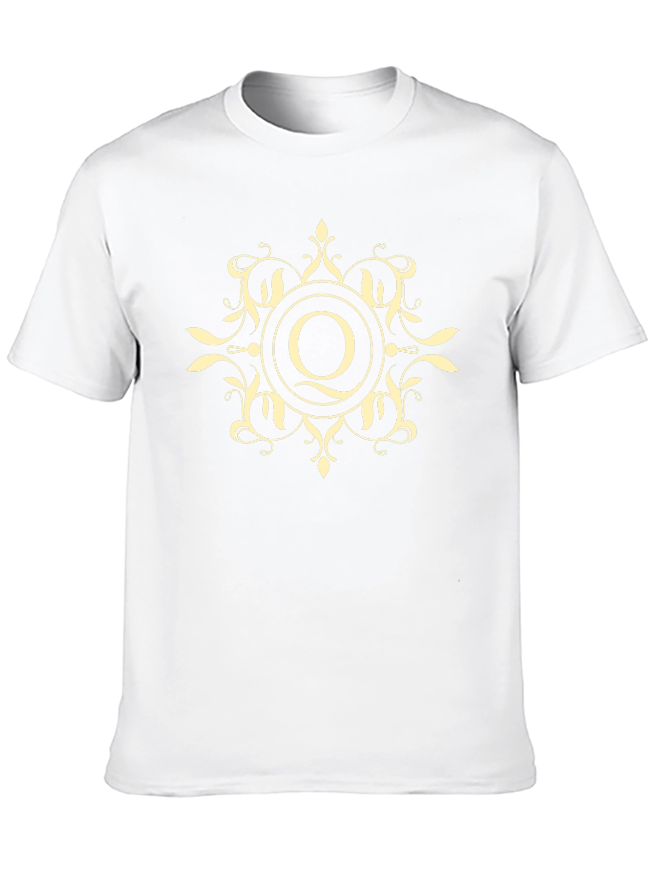 Ornate Q Monogram Graphic Tee - Black
