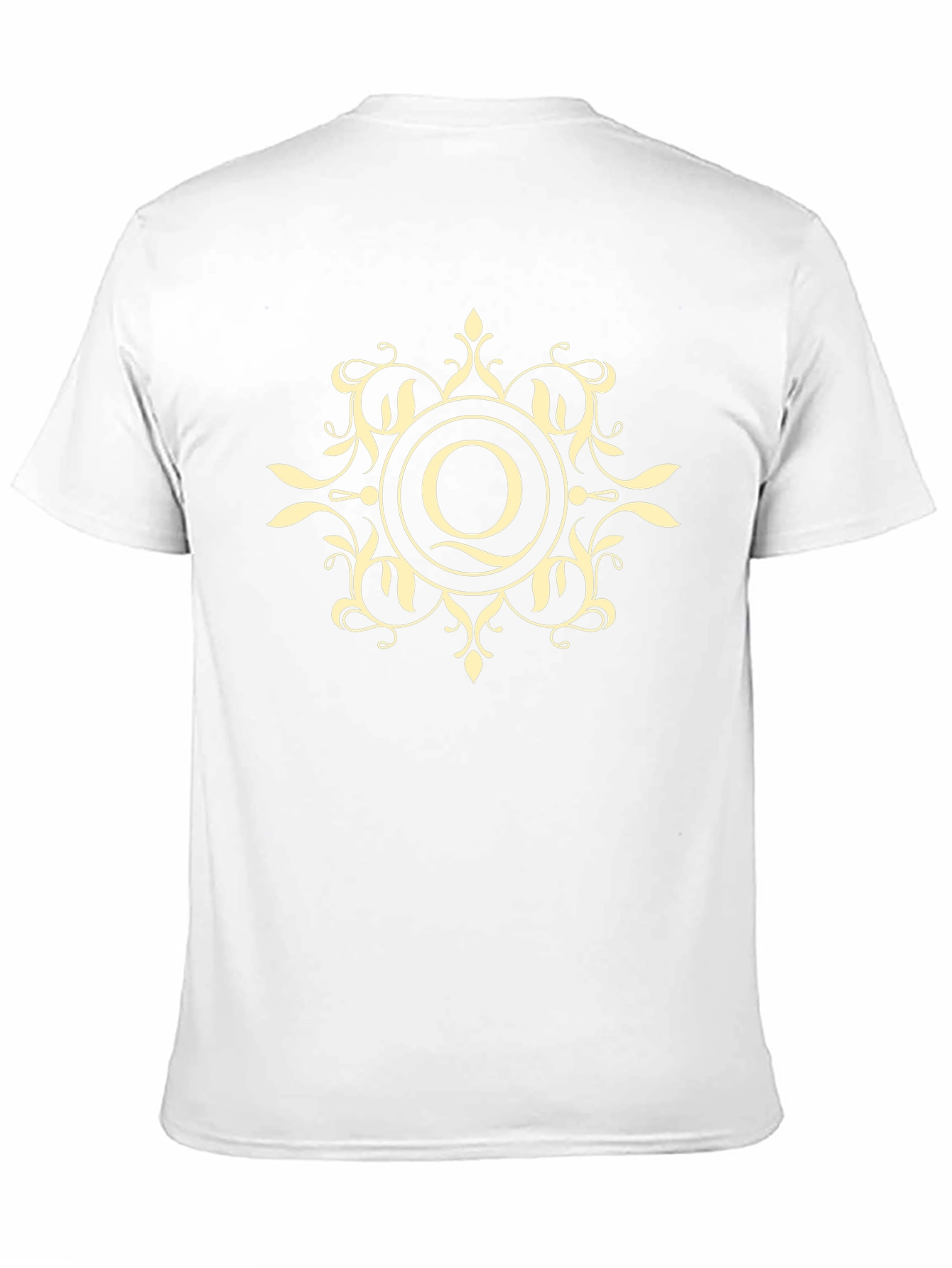 Ornate Q Monogram Graphic Tee - Black