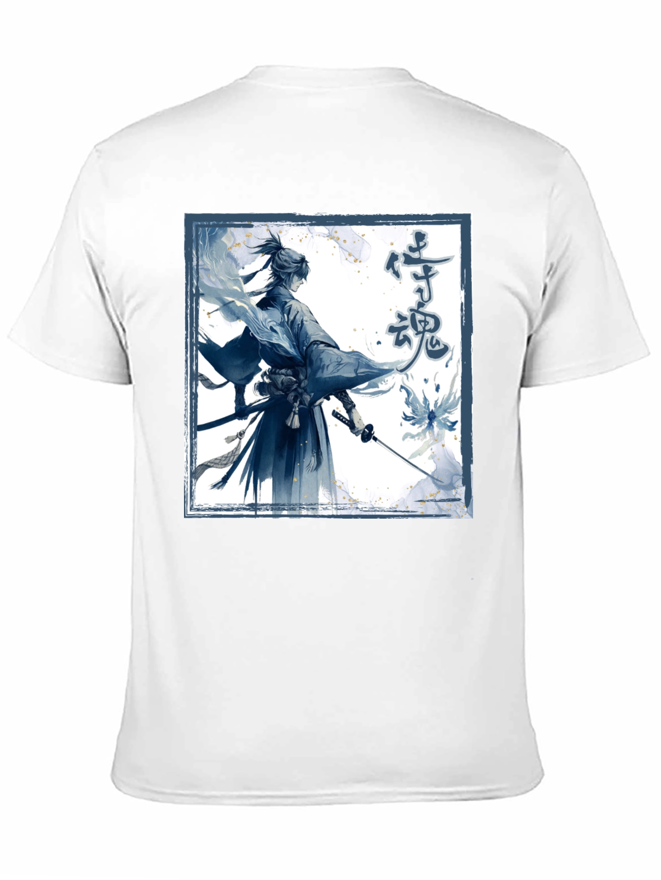 Samurai Spirit Graphic Tee - Mens Black T-Shirt