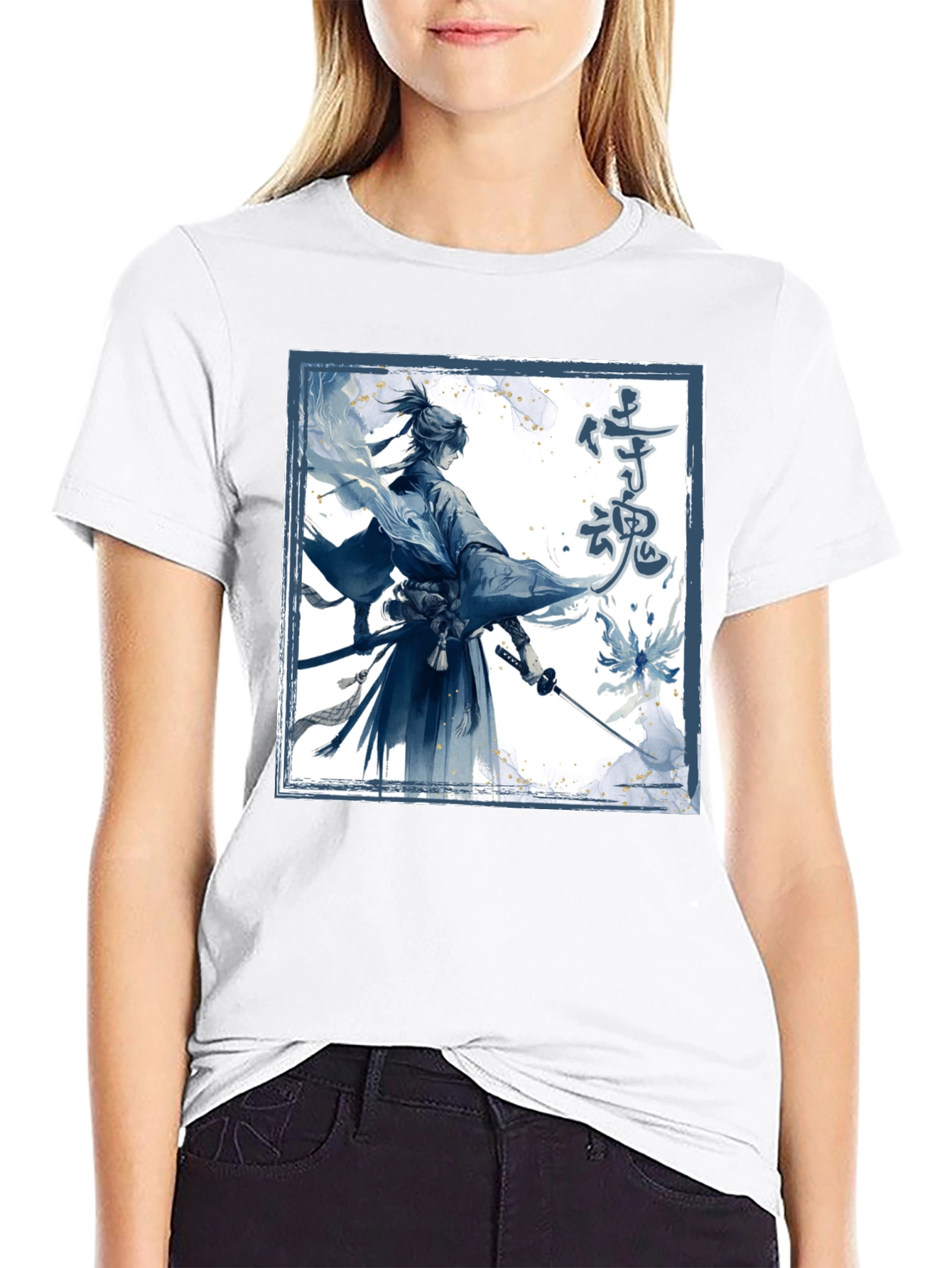 Samurai Spirit Graphic Tee - Mens Black T-Shirt