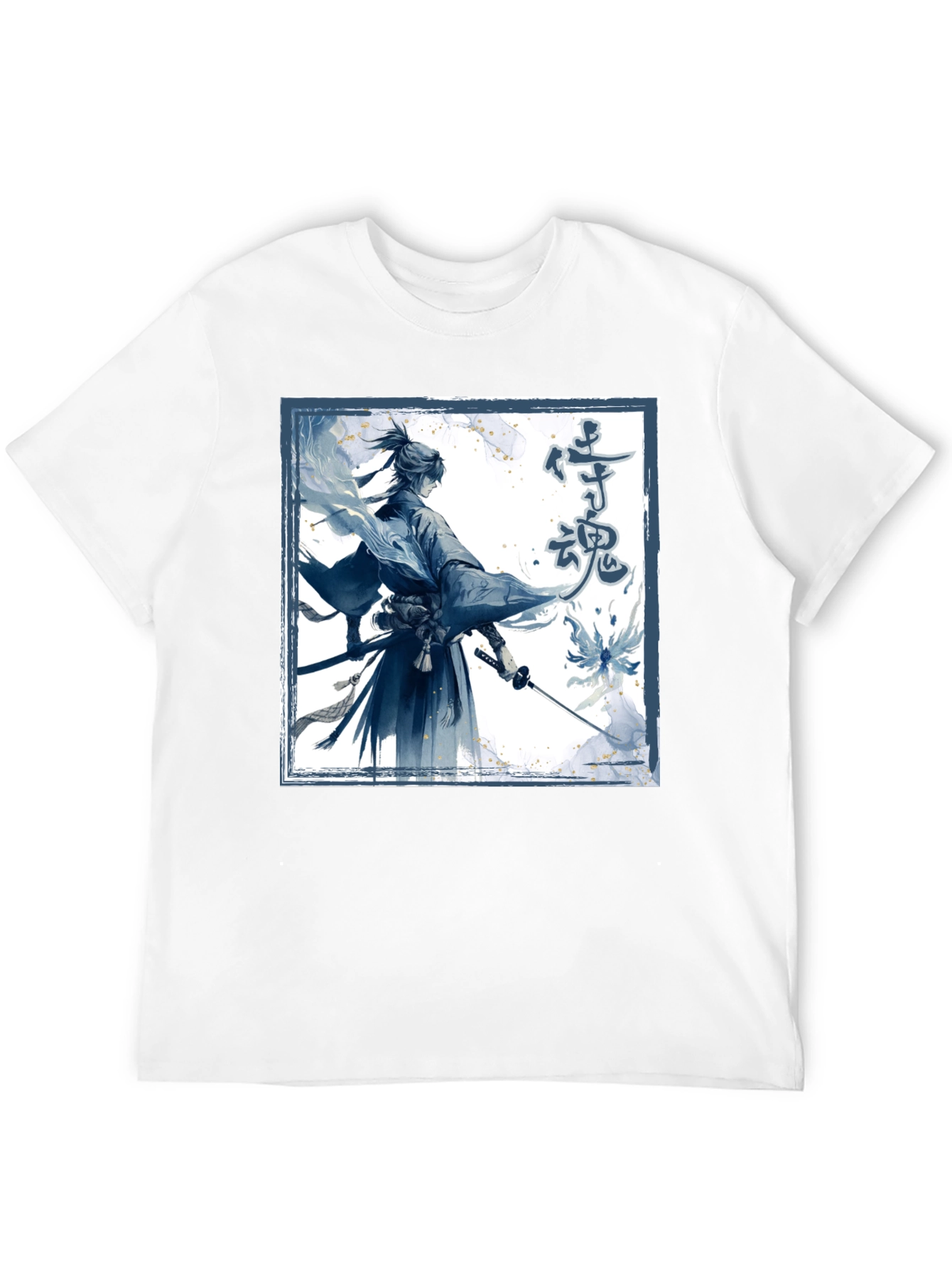 Samurai Spirit Graphic Tee - Mens Black T-Shirt
