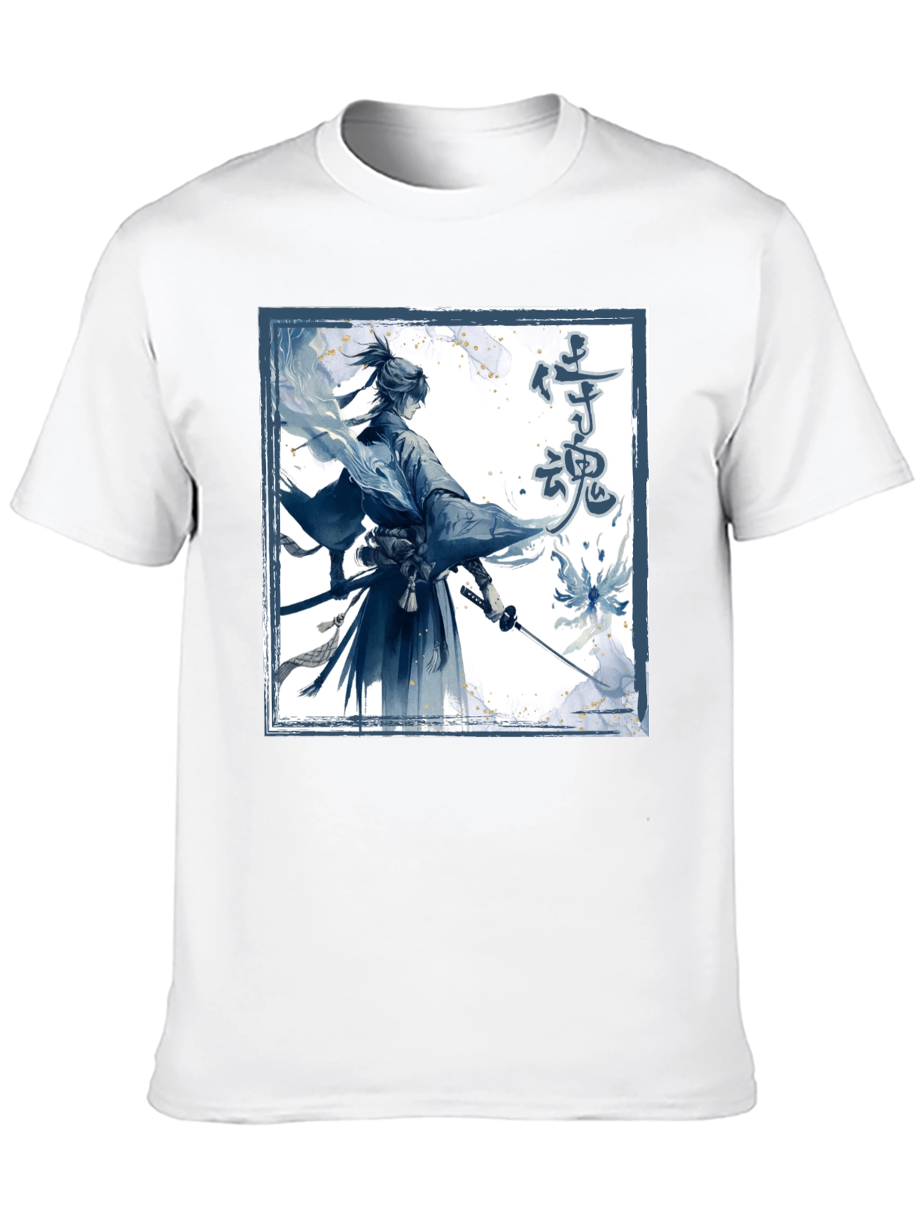 Samurai Spirit Graphic Tee - Mens Black T-Shirt
