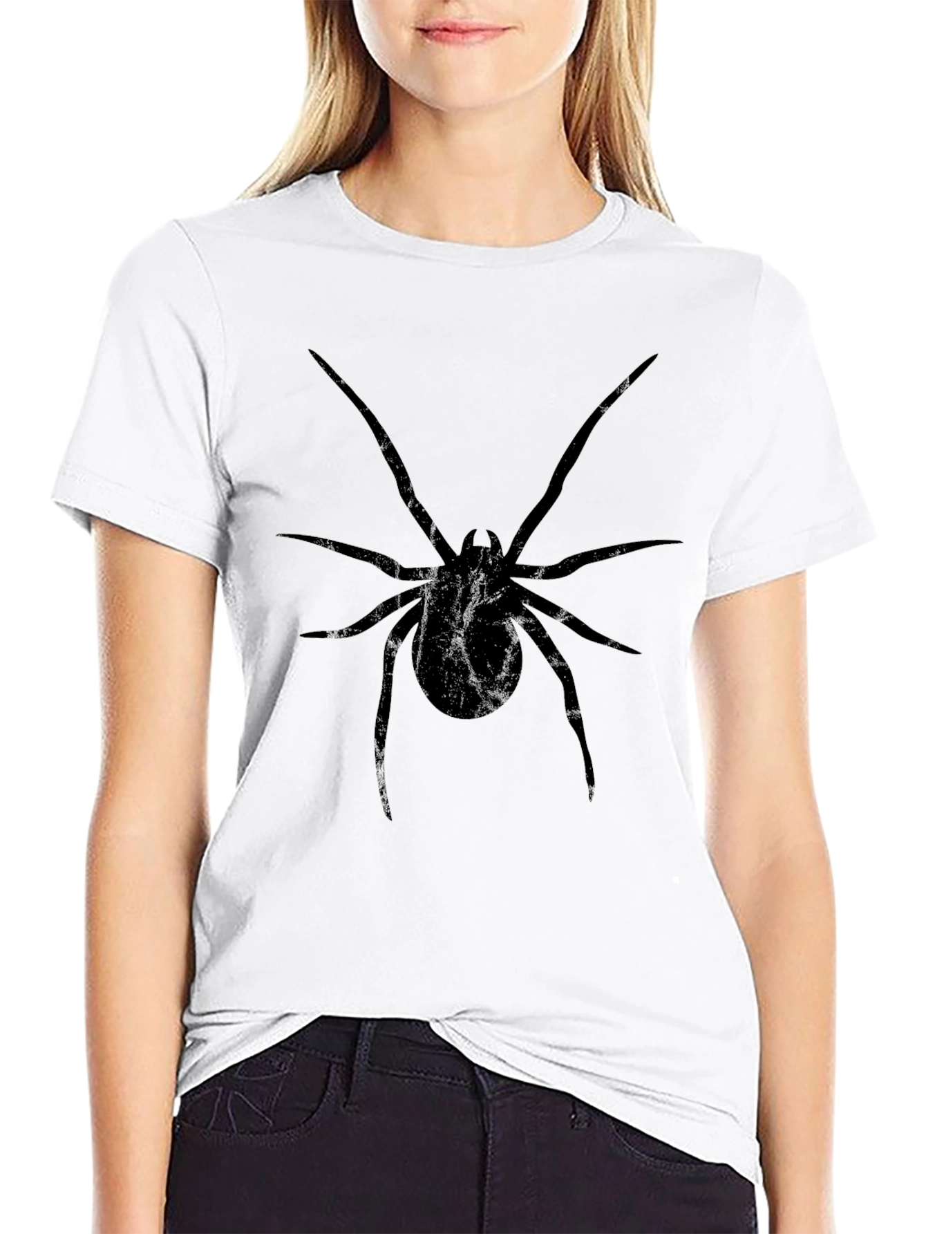 Black Spider Graphic Tee - Halloween Ready!