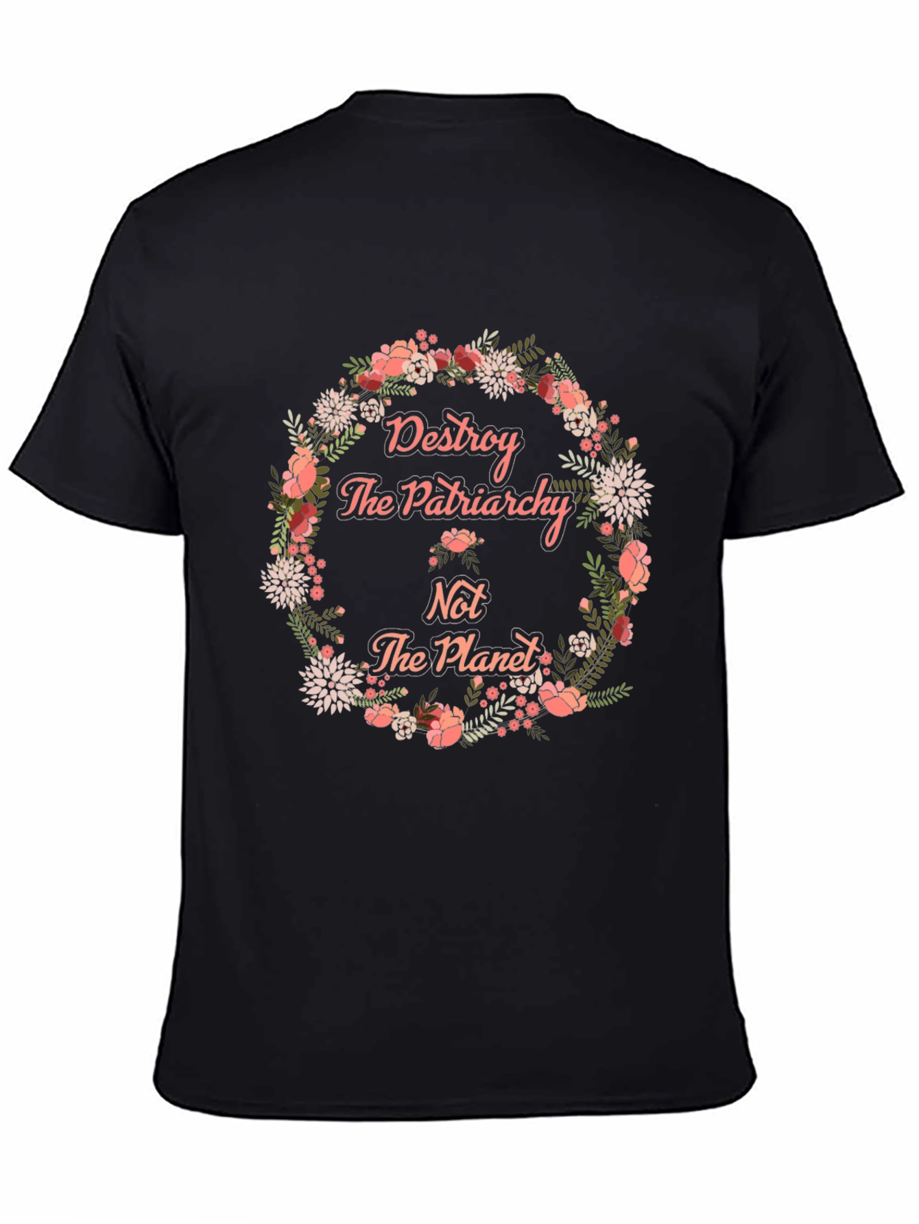 Feminist Floral Graphic Tee: Destroy Patriarchy