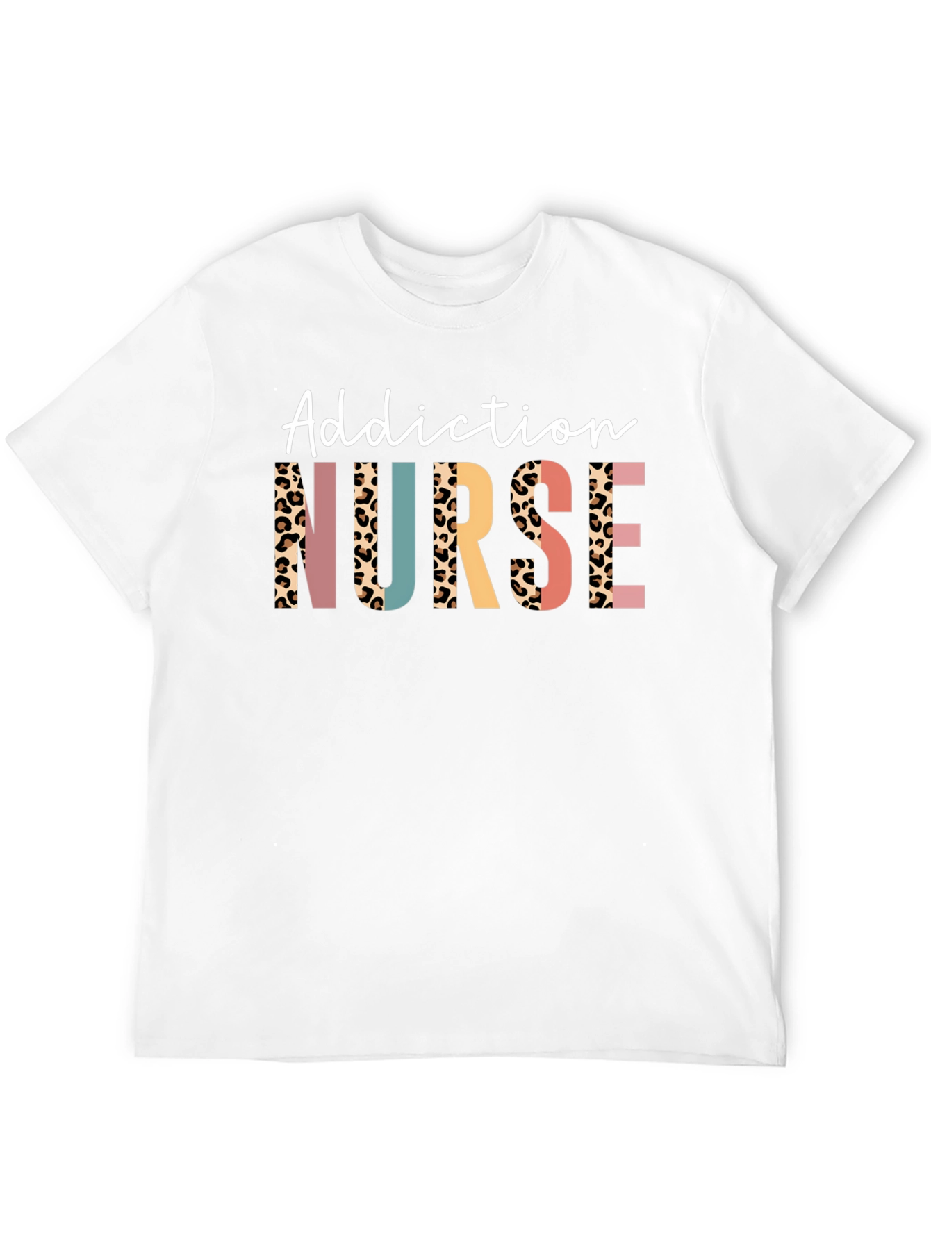 Addiction Nurse Leopard Print T-Shirt