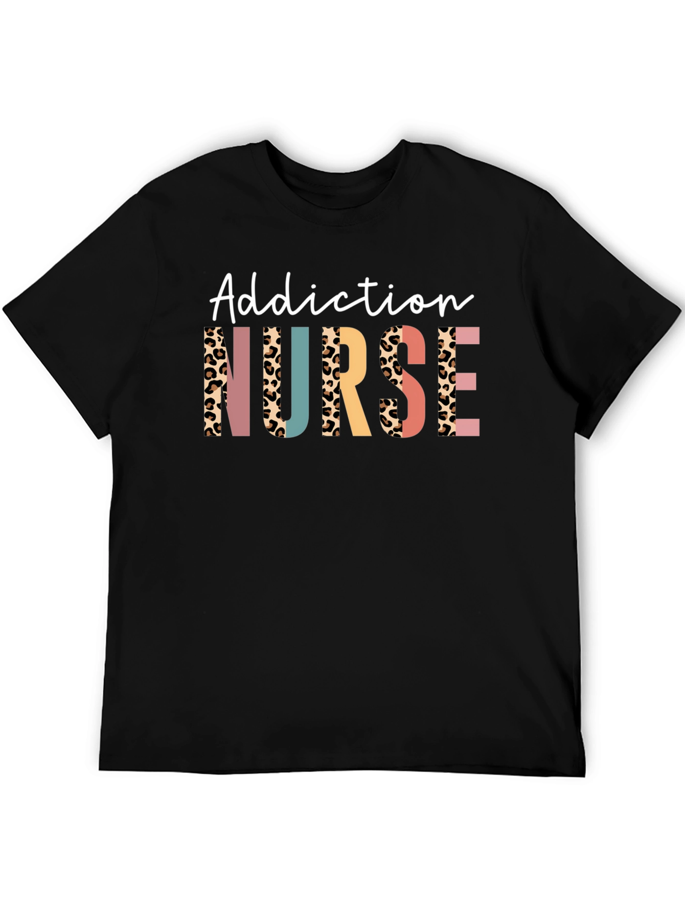 Addiction Nurse Leopard Print T-Shirt