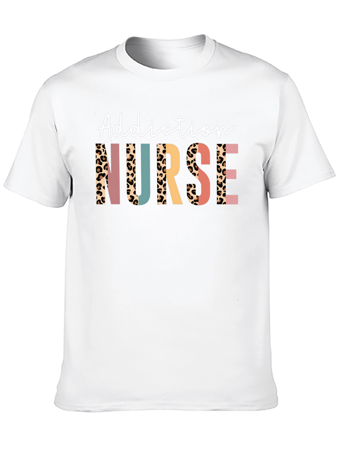 Addiction Nurse Leopard Print T-Shirt
