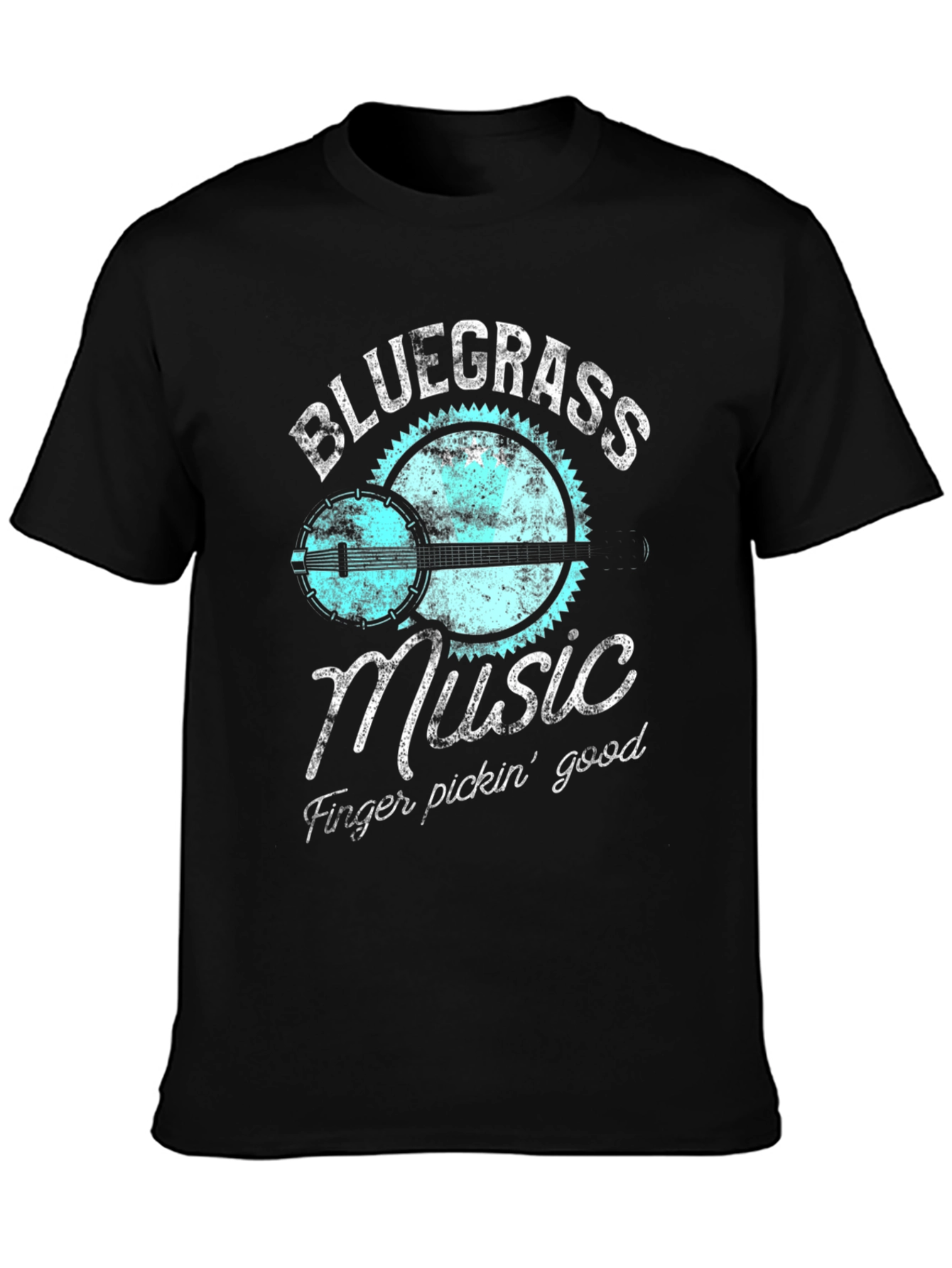 Bluegrass Music Banjo Graphic T-Shirt