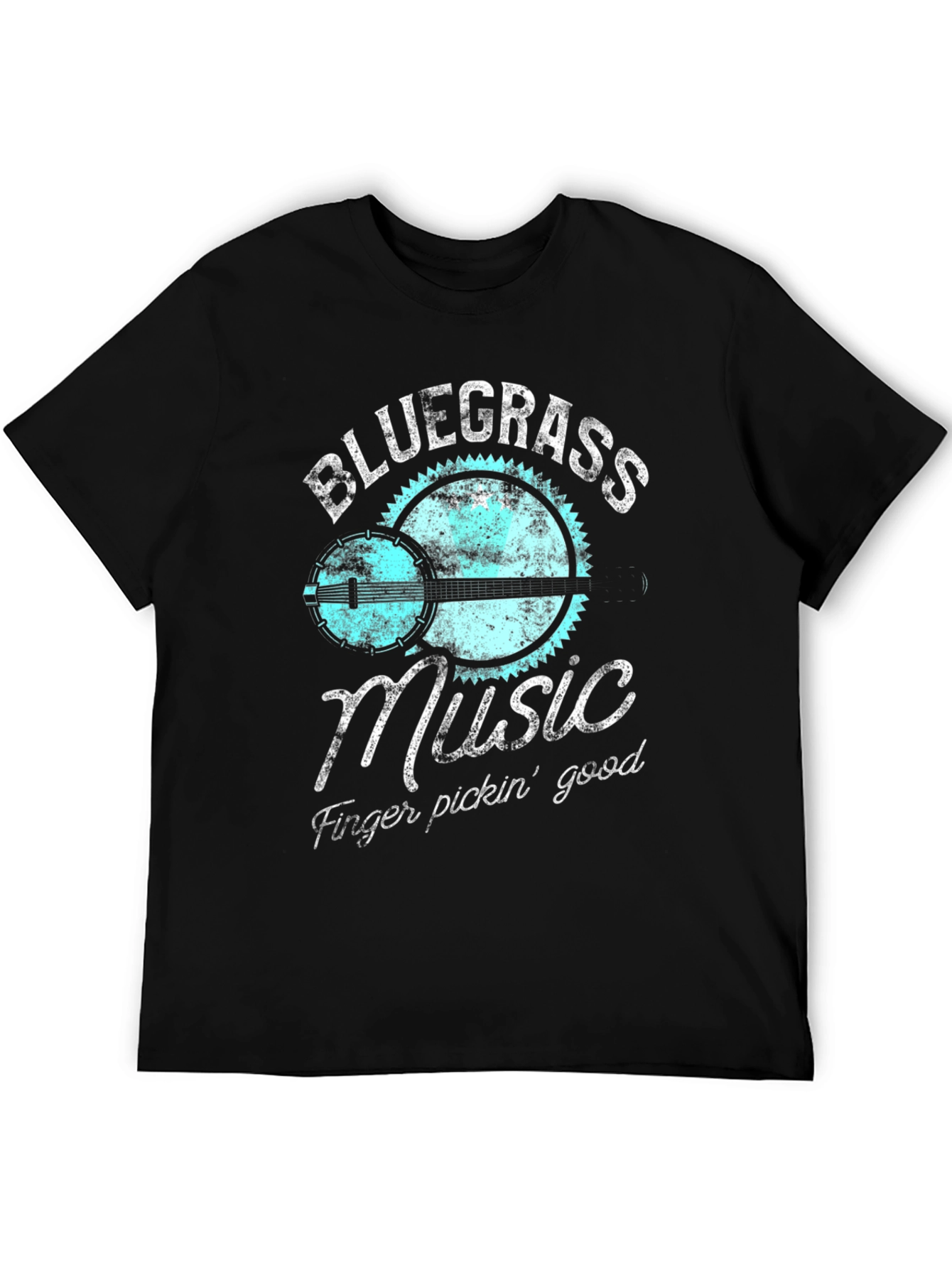 Bluegrass Music Banjo Graphic T-Shirt
