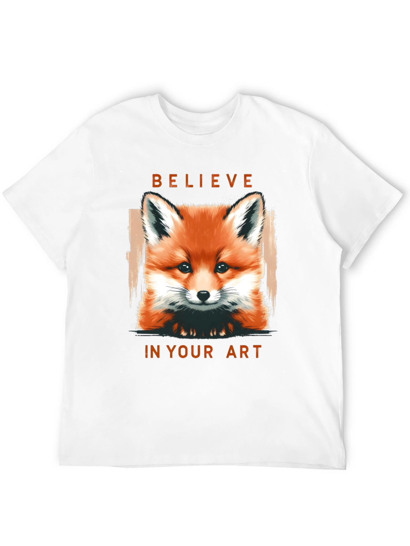 Believe in Your Art Fox Graphic T-Shirt