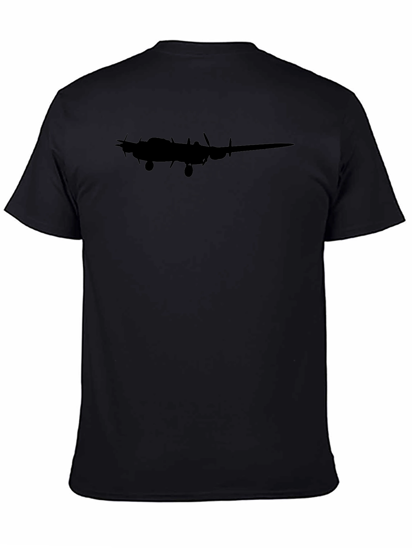 Classic Black Airplane Silhouette Graphic Tee