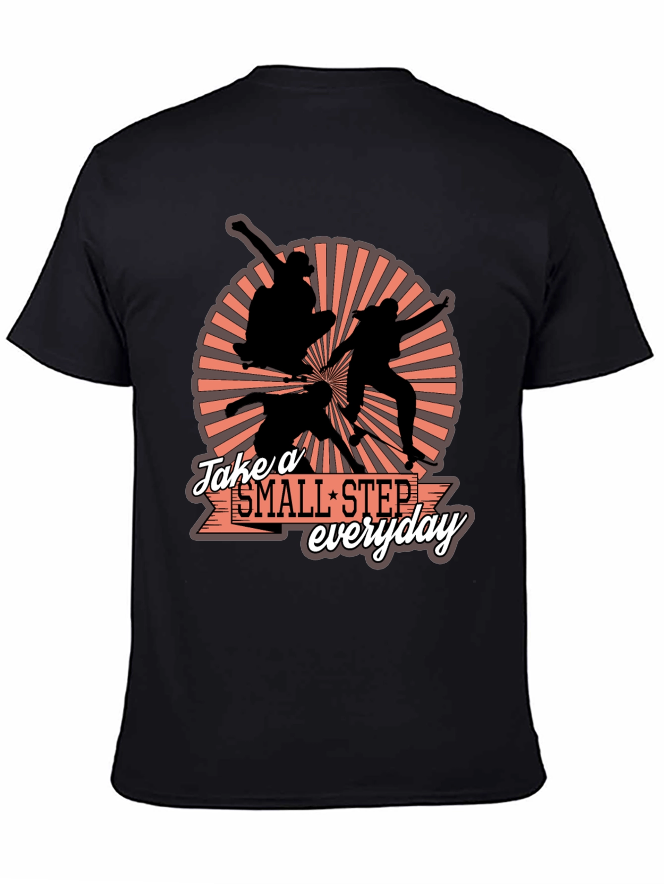 Skateboarder Silhouette T-Shirt - Take a Small Step Everyday