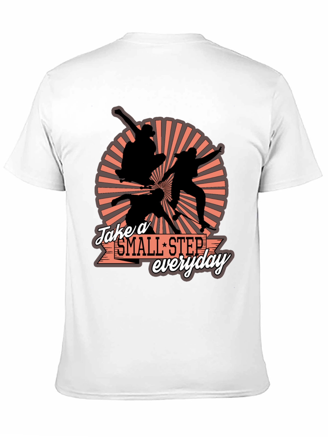 Skateboarder Silhouette T-Shirt - Take a Small Step Everyday