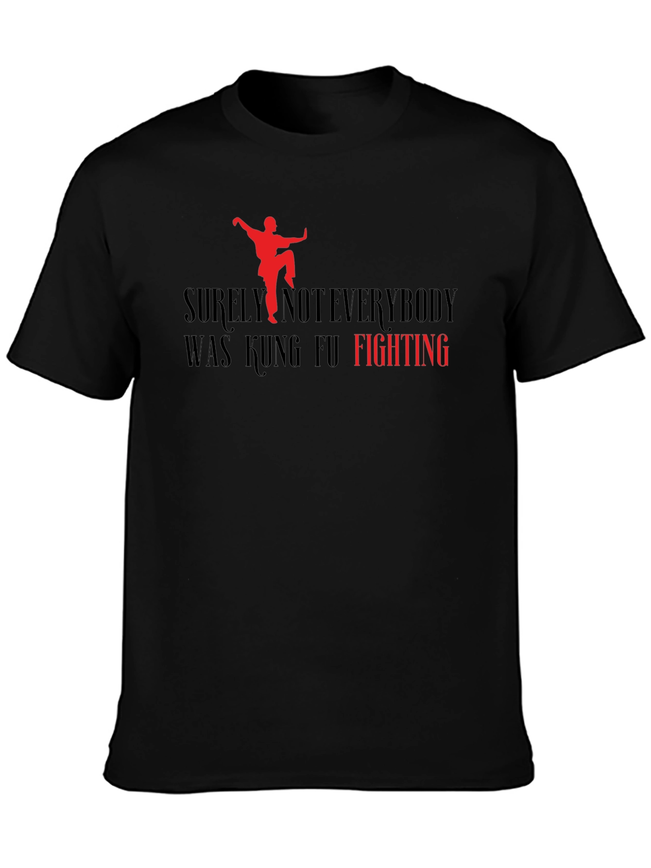 Kung Fu Fighting Graphic Tee - Black