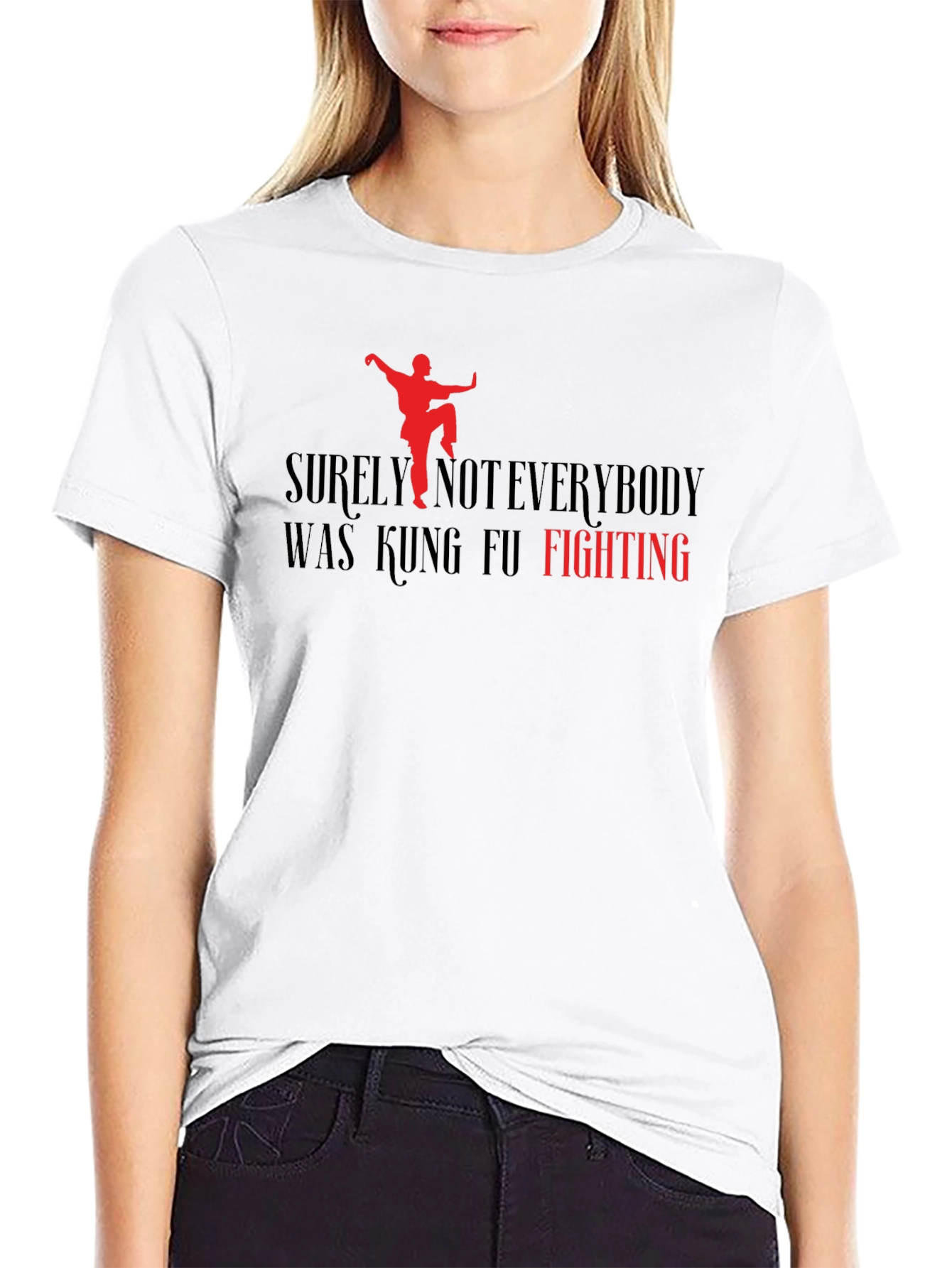Kung Fu Fighting Graphic Tee - Black