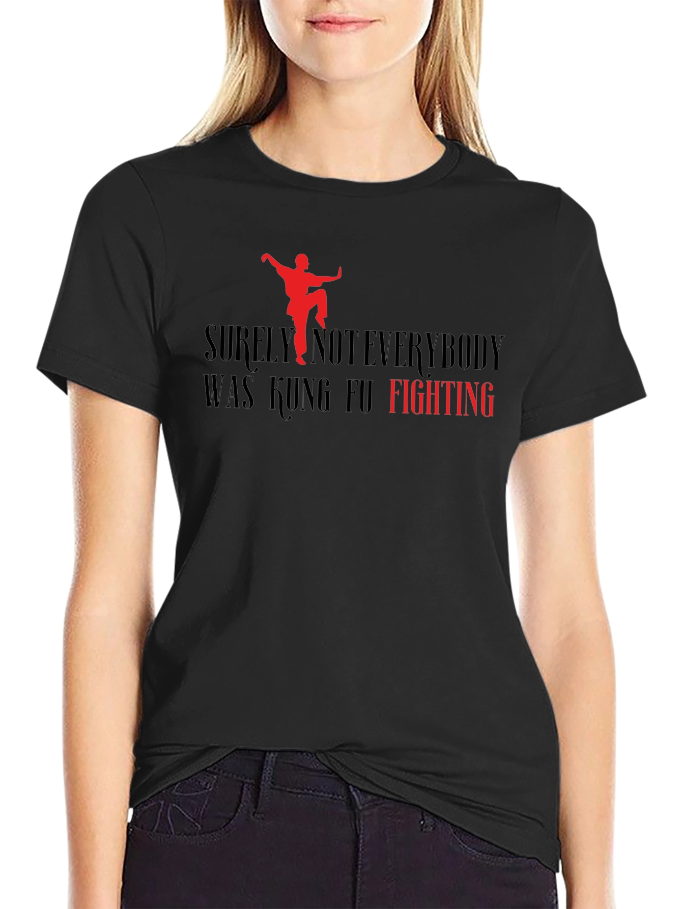 Kung Fu Fighting Graphic Tee - Black