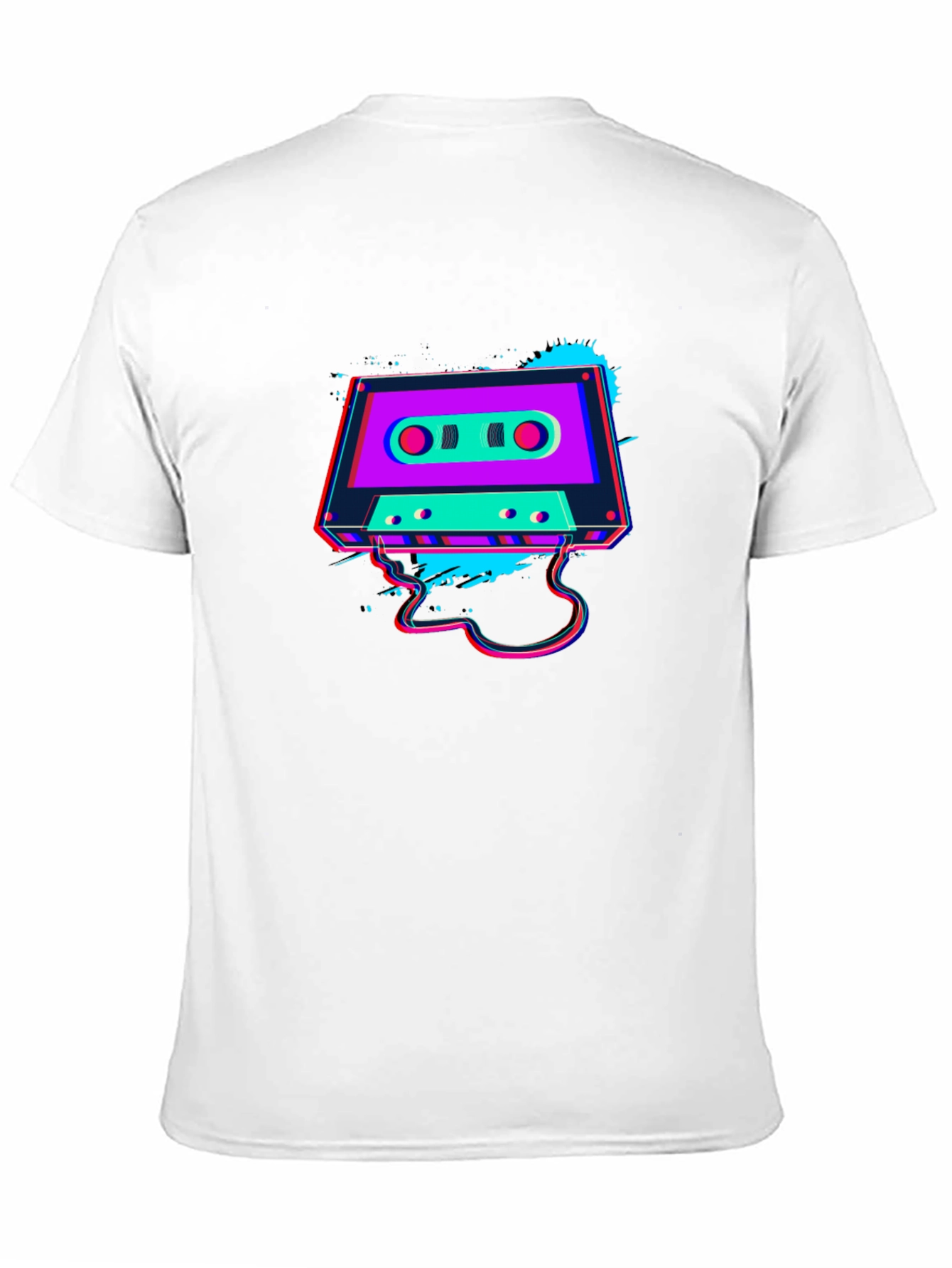 Retro Cassette Tape Graphic Black T-Shirt