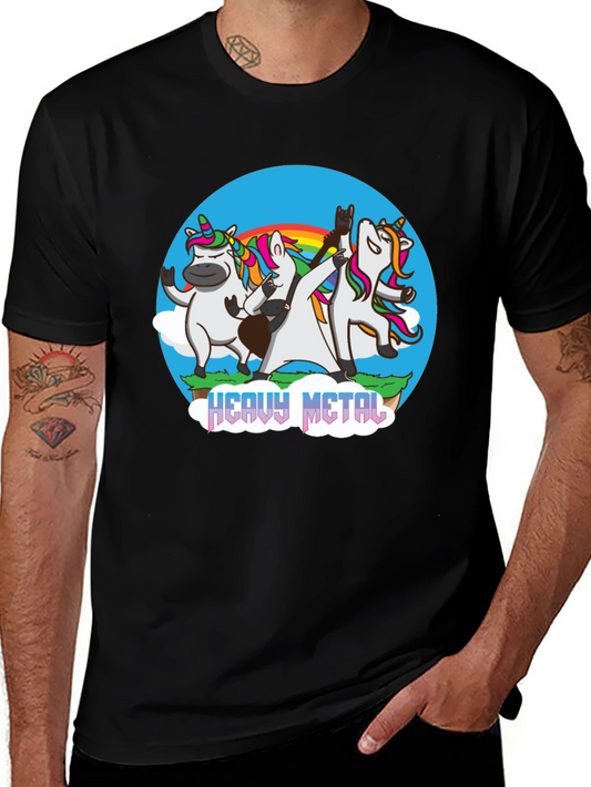 Unicorn Heavy Metal Band T-Shirt