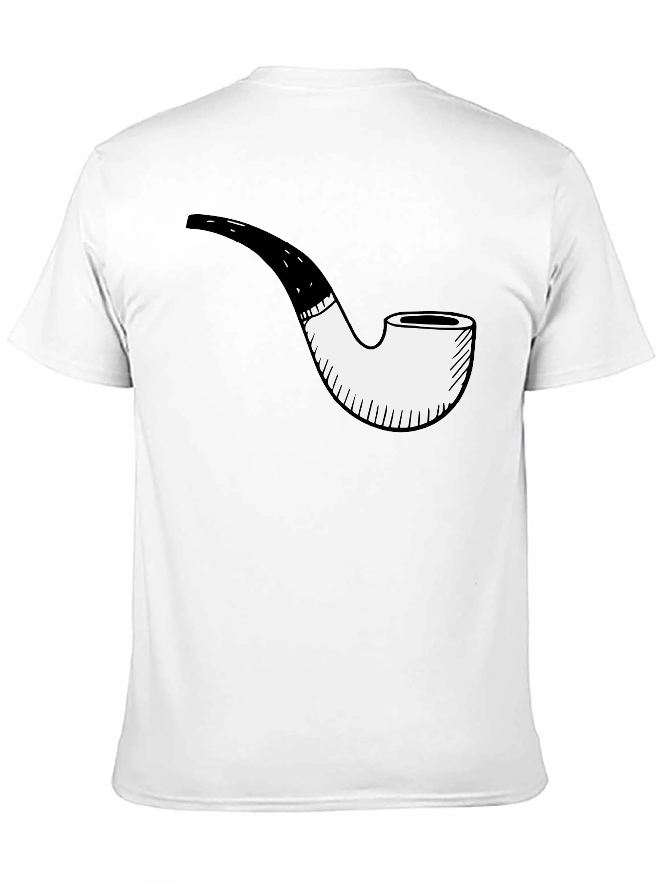 Smoking Pipe Graphic Tee - Black Casual Shirt