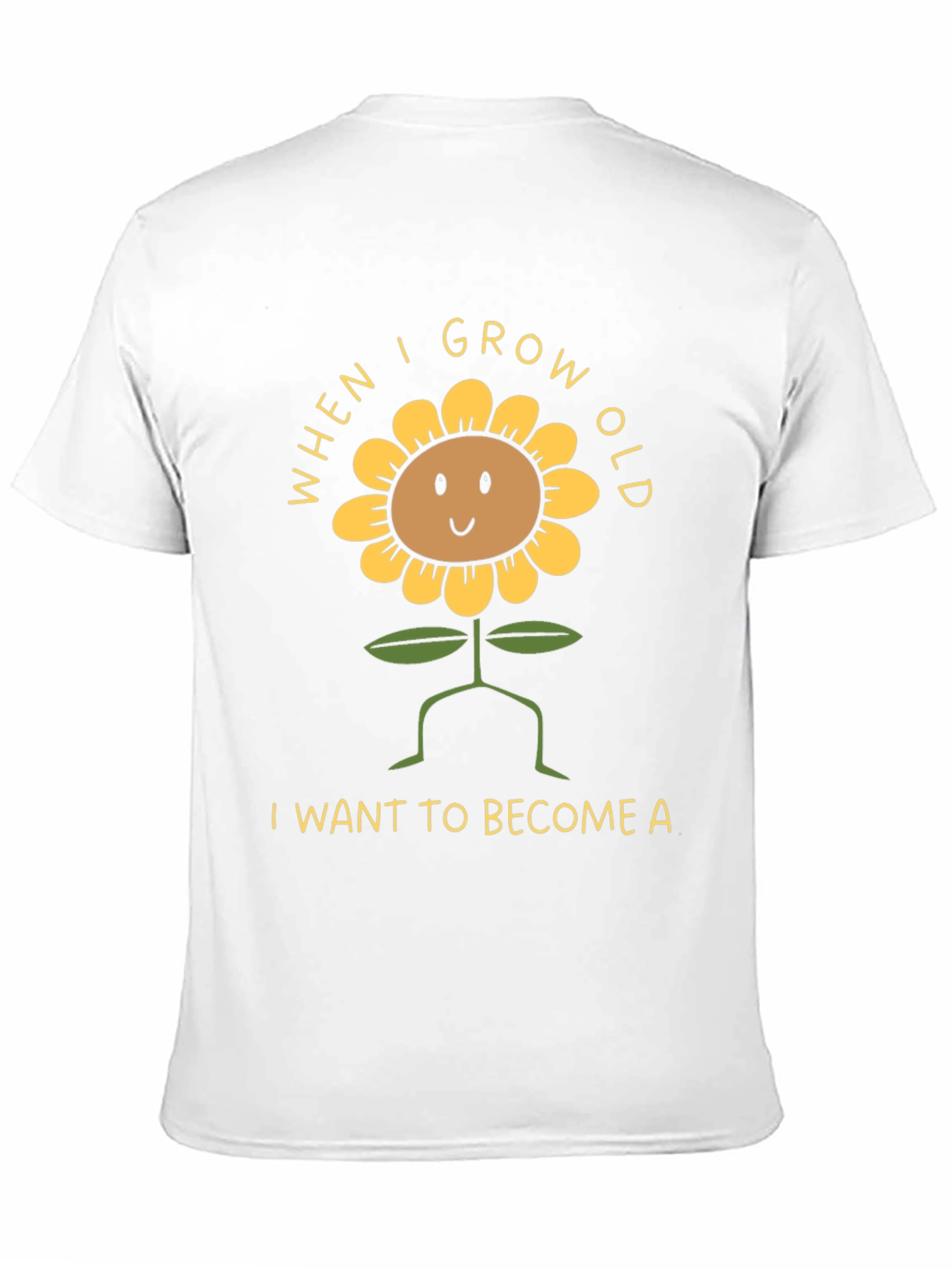 Sunflower Graphic Tee - When I Grow Old T-Shirt