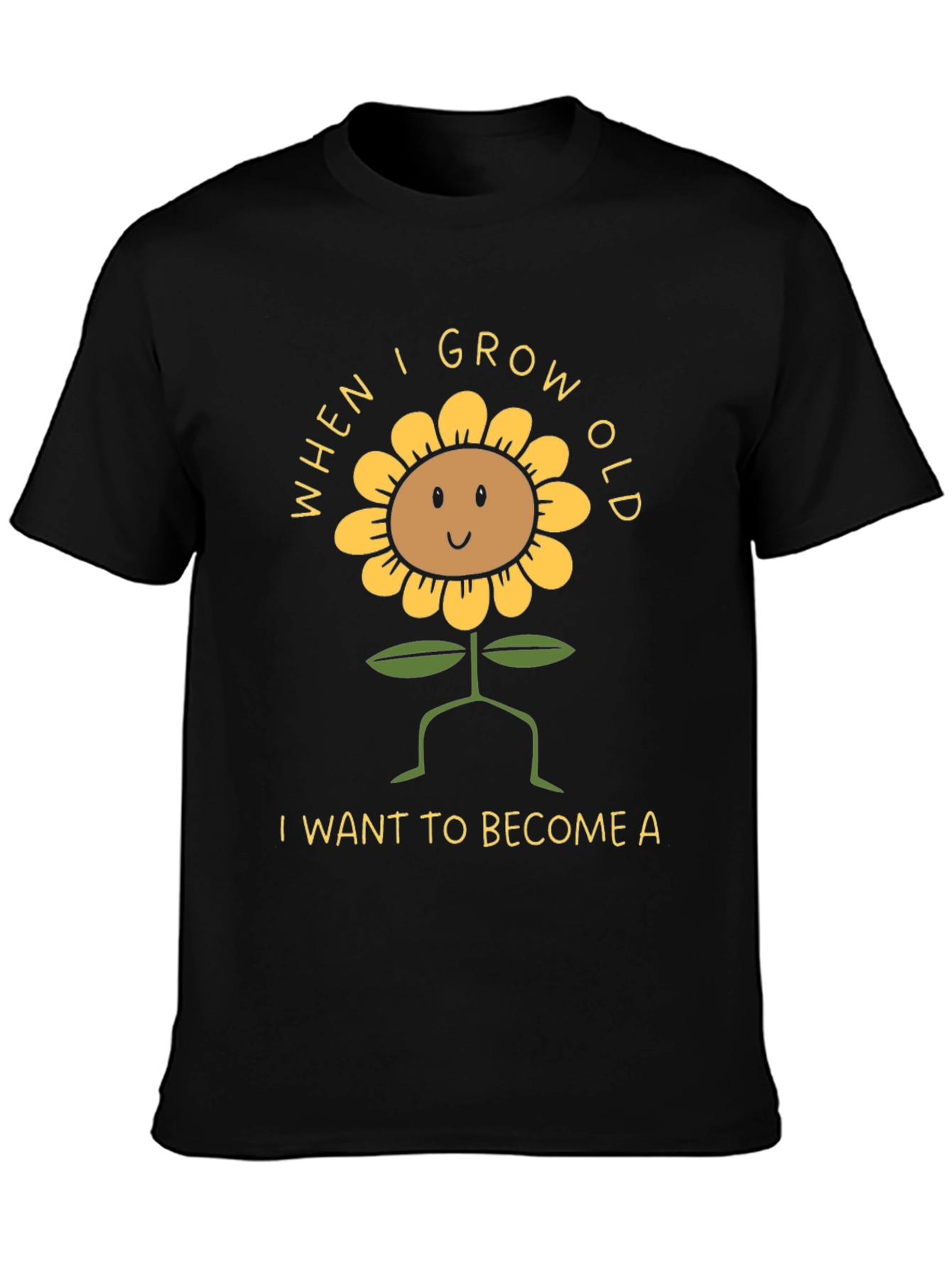 Sunflower Graphic Tee - When I Grow Old T-Shirt
