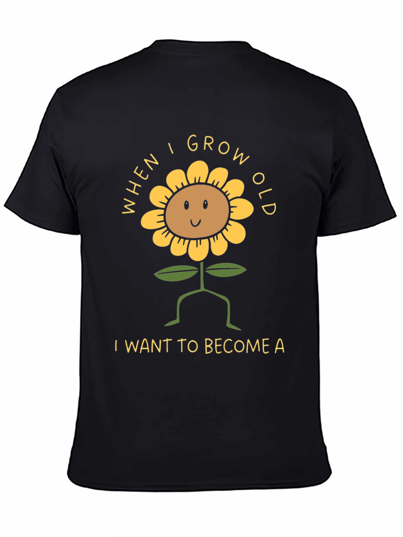 Sunflower Graphic Tee - When I Grow Old T-Shirt